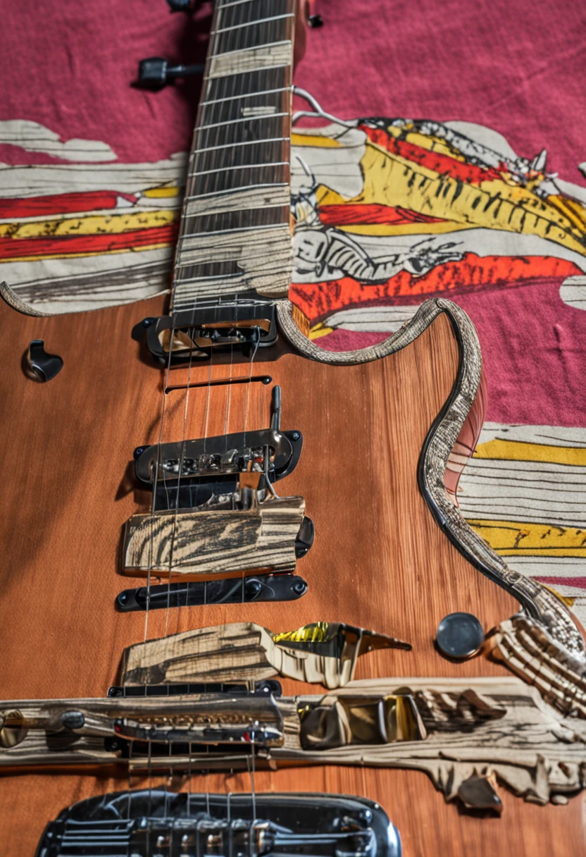 Eine Ameise die Gitarre spielt
