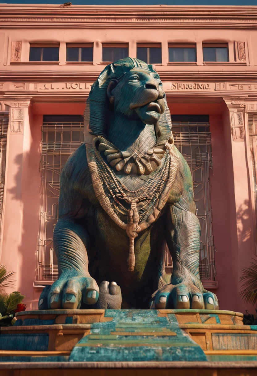 uma estatua de um touro