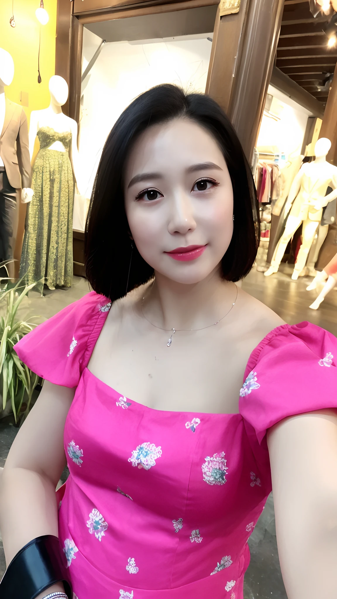 ((Best Quality, 8K, Masterpiece: 1.3)), 1girl, Slim Abs Beauty: 1.3, (Hairstyle Casual, Big Breasts: 1.2), Dress: 1.1, Super Fine Face, Delicate Eyes, Double Eyelids, Smile, Home