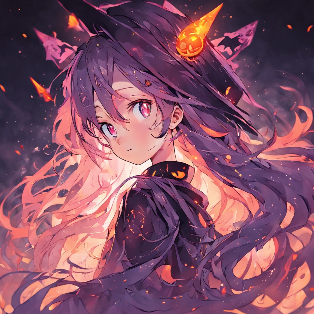 (White background:1.4),(Silhouette of a girl's head,  Colorful long hair, Western elements)，(Western illustration:1.3，Halloween Cute Witch Icon Pack，sorcerer，paper art:1.3, Quilted Paper Art:1.2),( Reasonable design, Clear lines, High Sharpness,Best Quality, Very detailed, masutepiece, Movie Light Effects, 4K )