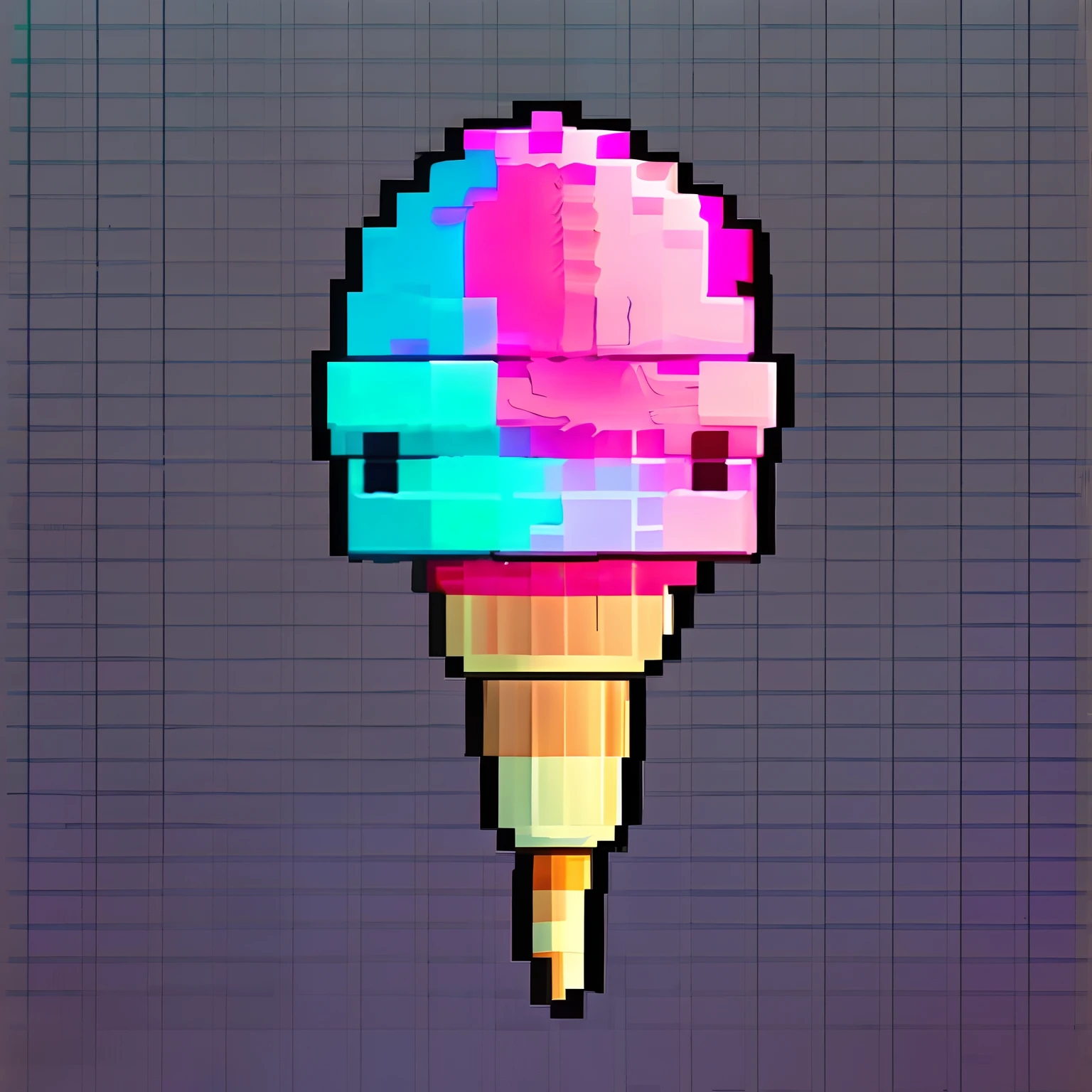 soft ice cream、single body、pixels、Pixel art、
