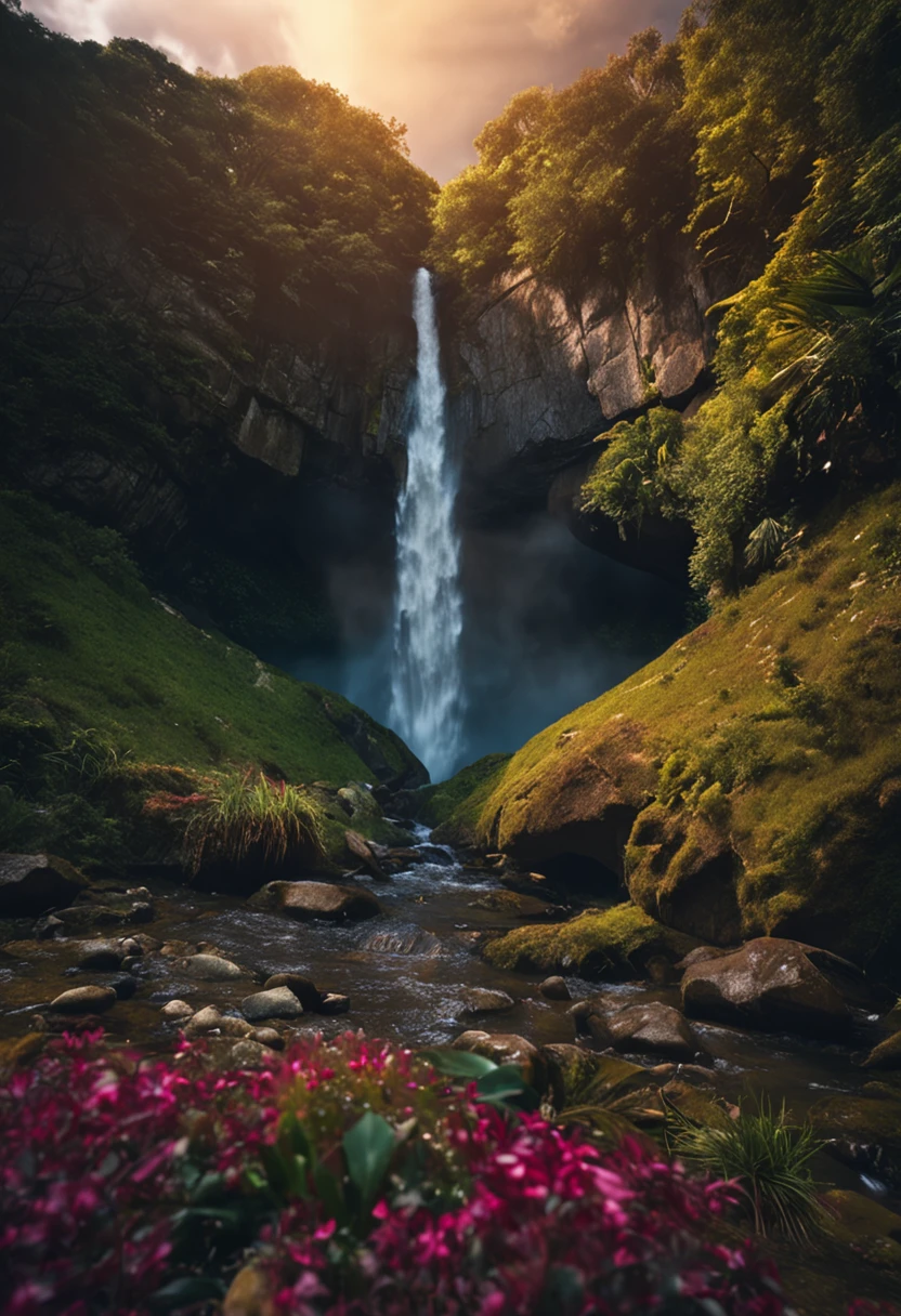 a waterfall
