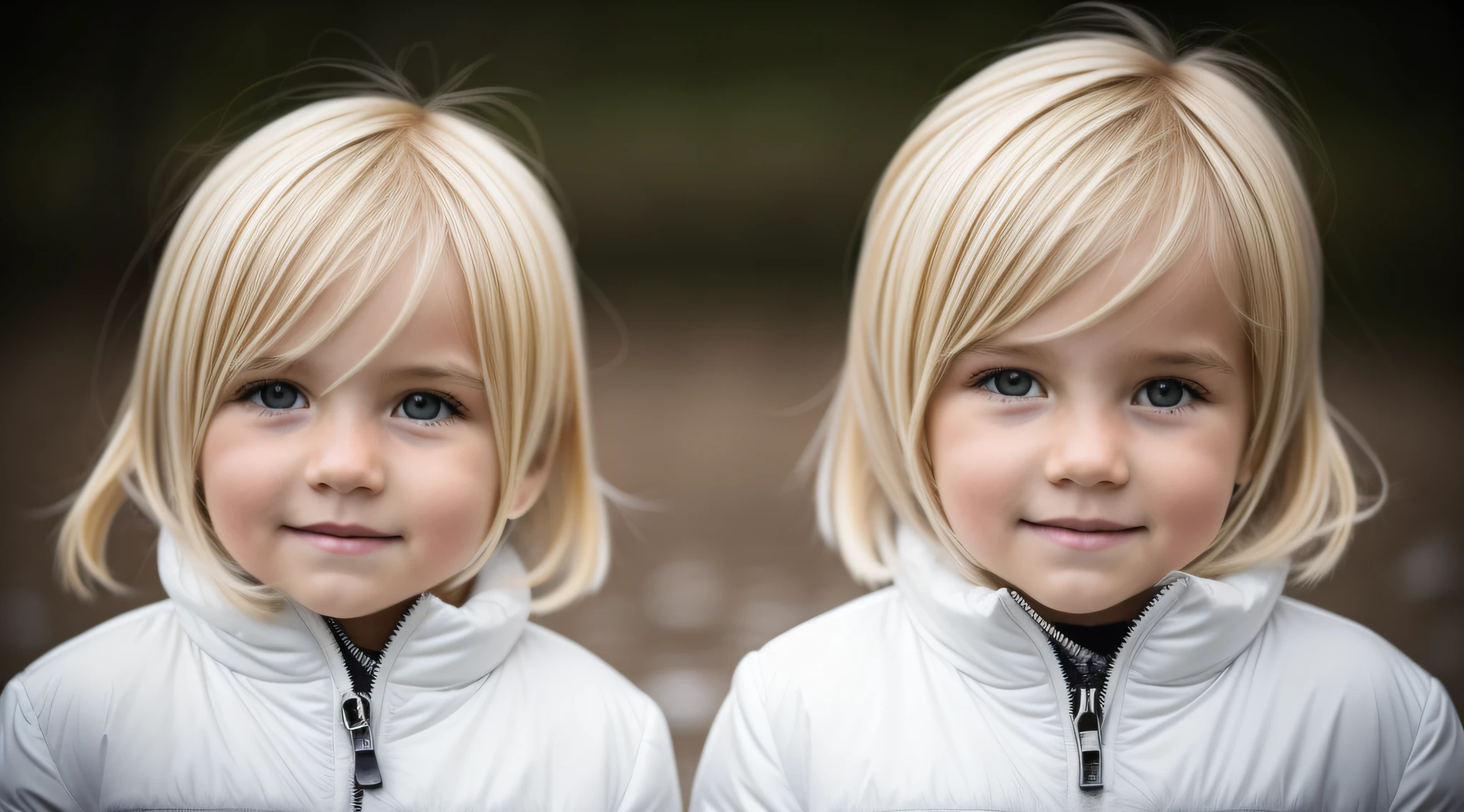 BLONDE KIDS CABELO LONGO, DE JAQUETA DE COURO , PORTRAIT, gelo, gelo, neve.