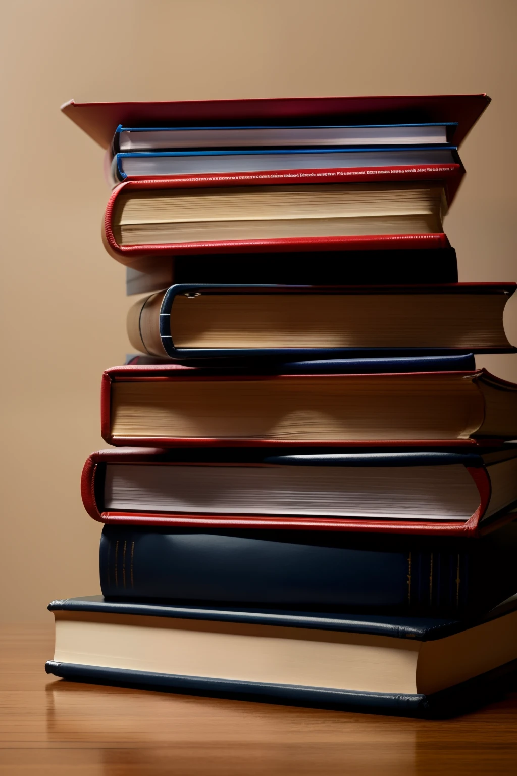 Stack of books on finance. Reading glasses on top of books.