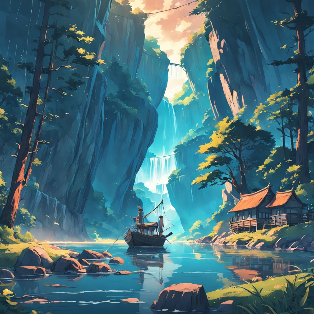 THEME BACKGROUND OF THE WEST RIVER: There are illustrative games, FILTER, FISHING,...HD