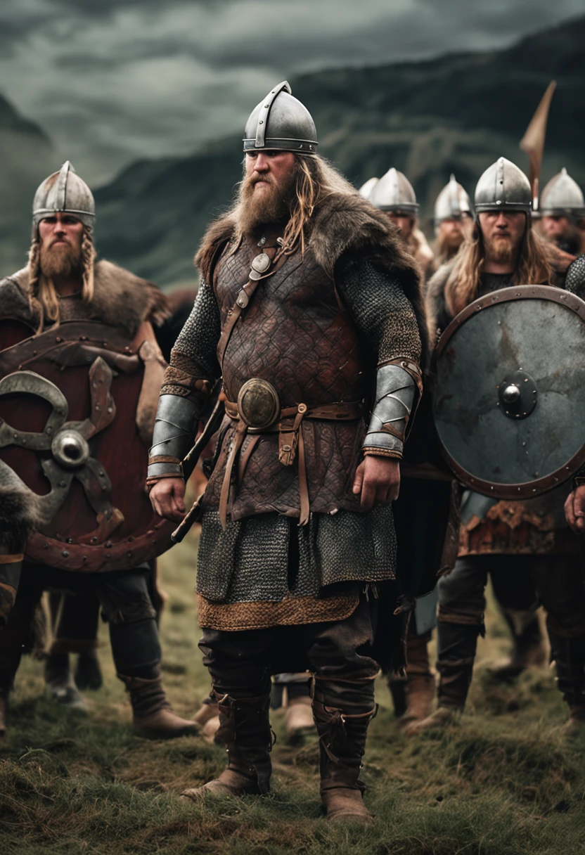 multiple viking warriors standing