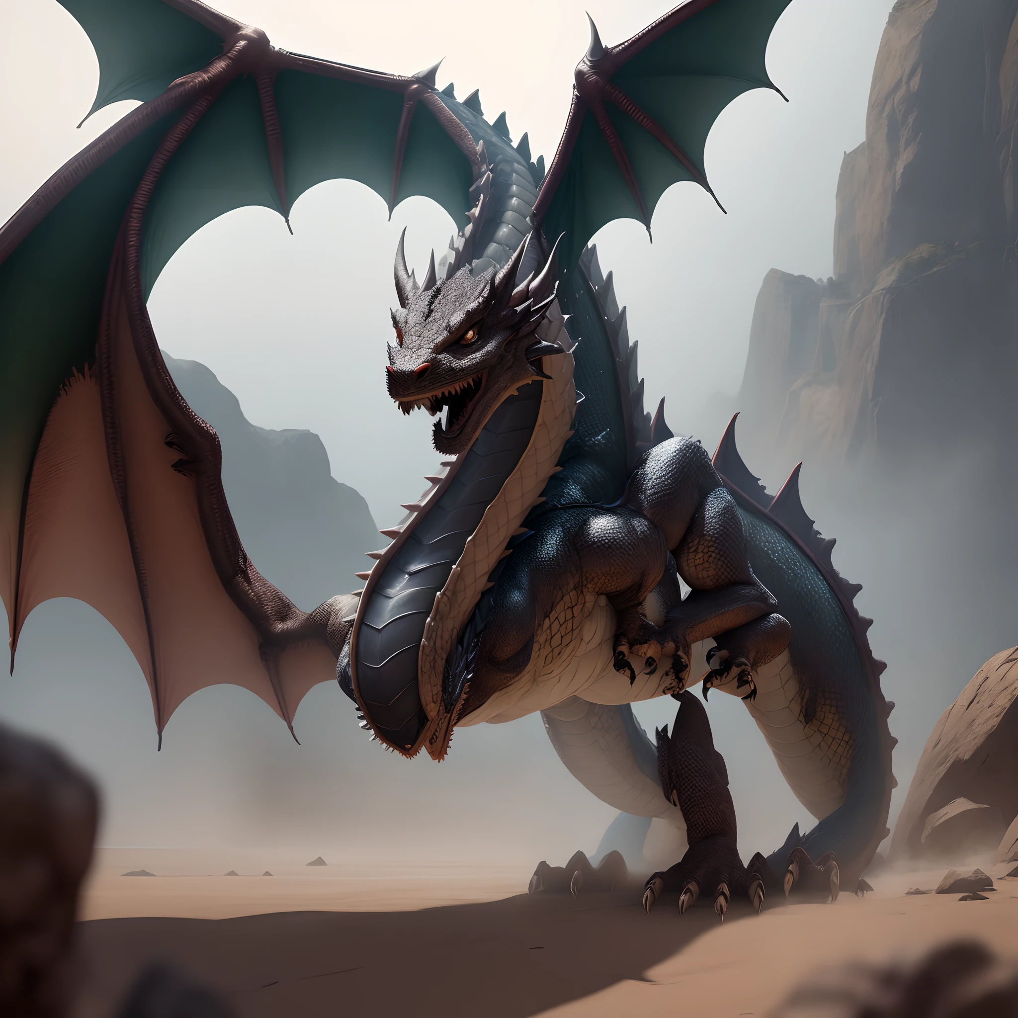 Dragon, feral, anatomicamente animal, male, solo, big black dragon penis, by bebebebebe, best quality, balls, grass, white body, paws, perspective, standing, four paws