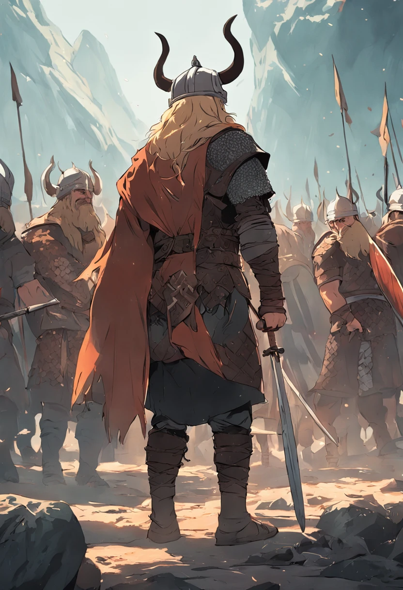 Several Viking warriors standing