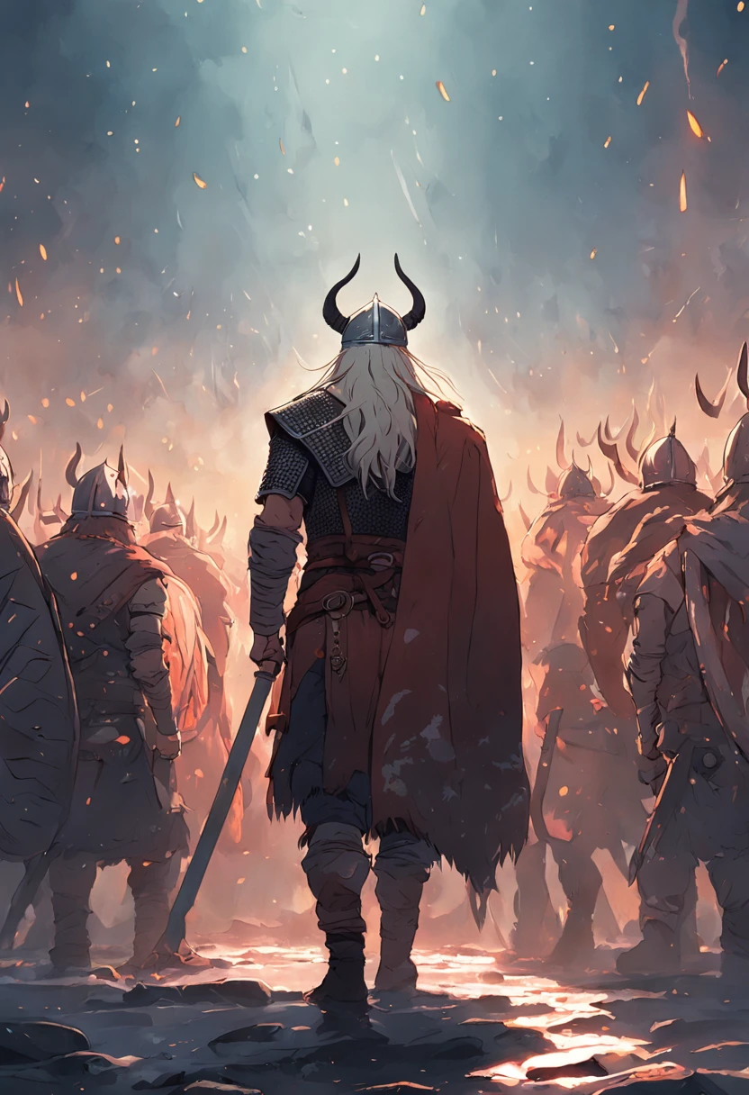 Several Viking warriors standing