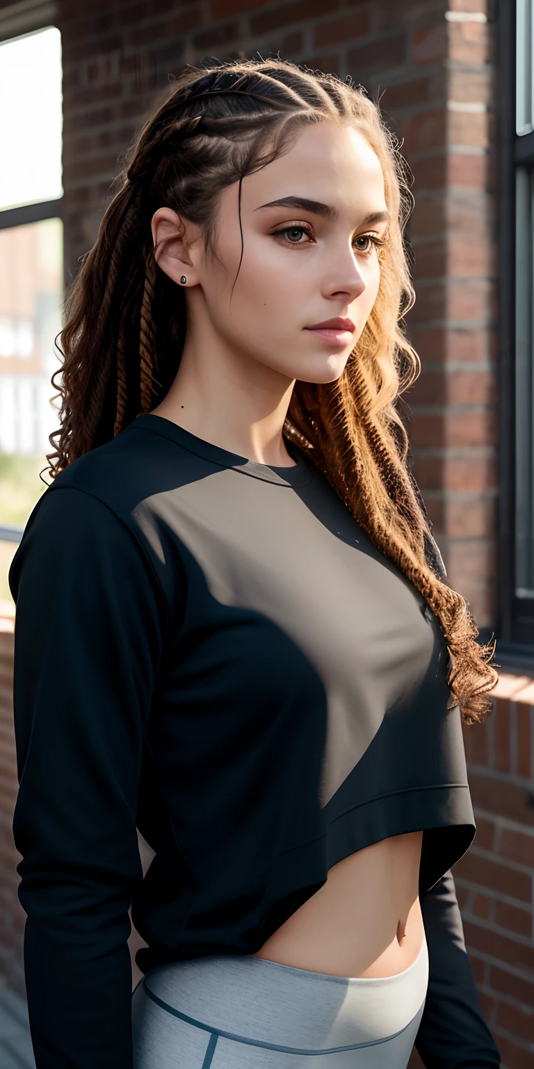 Beautiful mature Swedish college girl, track equipment, leggings, plain sweat shirt, off-field, ((toned)), realistic, photography, masterpiece, realistic, realism, photorealism, high contrast, photorealistic digital art trend Artstation 8k HD High Definition Details realistic, detail, realistic skin texture, plain black athletic wear, ultra detailed, full body, realistic skin texture, armature, Top Quality, Ultra High Definition, (Photorealism) (1.4), High Resolution, Details, Raw Photography, Re Sharp, Riege Fries Nikon D850 Film — Stock Photos 4 Port of Kodak 400 Camera F1.6 Lens Rich colors Ultra-realistic Realistic Realistic texture Dramatic lighting Unreal Engine Art Station Trends Cinestir 800, (face portrait), curly hair in braids,