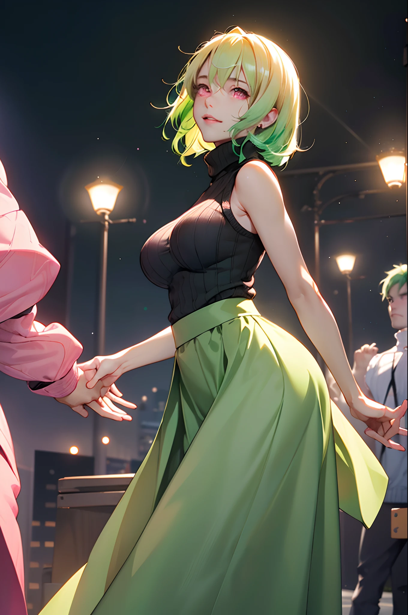 1girl, (arms behind back:1.2), (baby face), whole body, focus on the girl, shiny_skin, girl, female, young, 16 years old, short hair, wavy hair, (blonde hair:1.6), (inner color light green hair:1.5), (colored inner hair:1.5), shiny hair, delicate detailed face, seductive smile, beatiful detailed eyes, Delicate arms and hands, human hands, (large soft breasts:1.6), (pink eyes:1.5), (crystal eyes:1.3), Authentic skin texture, (sleeveless turtleneck knit:1.5)BREAK (long skirt:1.5), (bend forward:1.5), outdoors, day, (in town:1.5)
(photo shop:1.5), (anime:1.6), (game CG:1.6), (gleaming skin:1.6), (ultra high res:1.8), (madeon:1.5), very fine 8KCG wallpapers, very fine 8K CG wallpaper, extremely detailed CG unity 8k, scenery BREAK
wakame, wakame, wakame, wakame, wakame, wakame, wakame, wakame, wakame, wakame, wakame, wakame, wakame, wakame, wakame, wakame, wakame, wakame, wakame, wakame, wakame, wakame, wakame, wakame, wakame