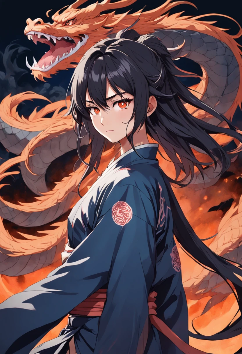 Martial arts novel Dragon Babu Gang leader Qiao Feng,Ken Takakura, Tall and strong,Long hair,The face is densely covered with short whisker roots,Darkening of the skin, Burlap