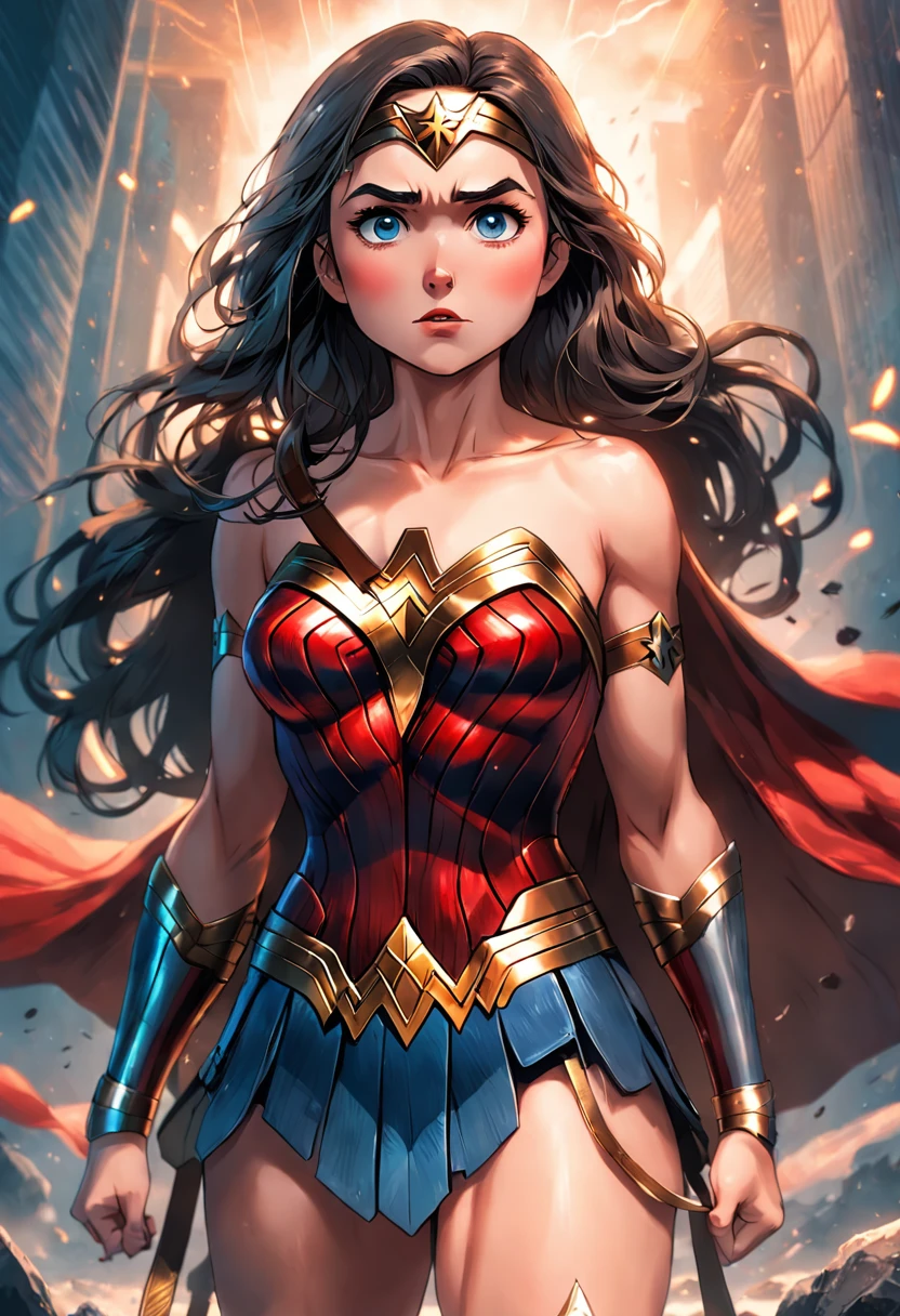 wonderwoman Full Body, Face Looking Forward, realistic