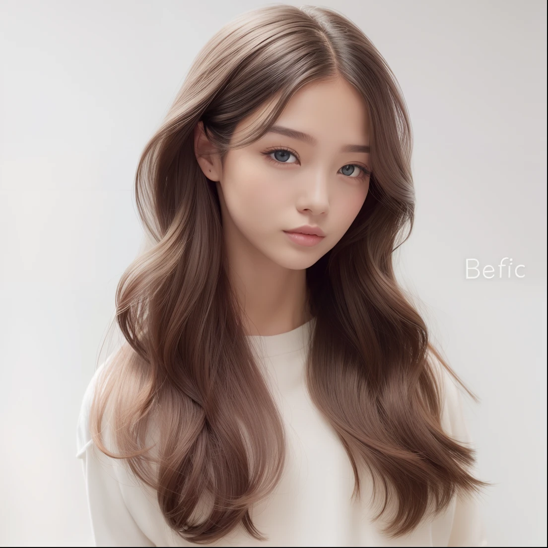 Cute face、White Brand Hair