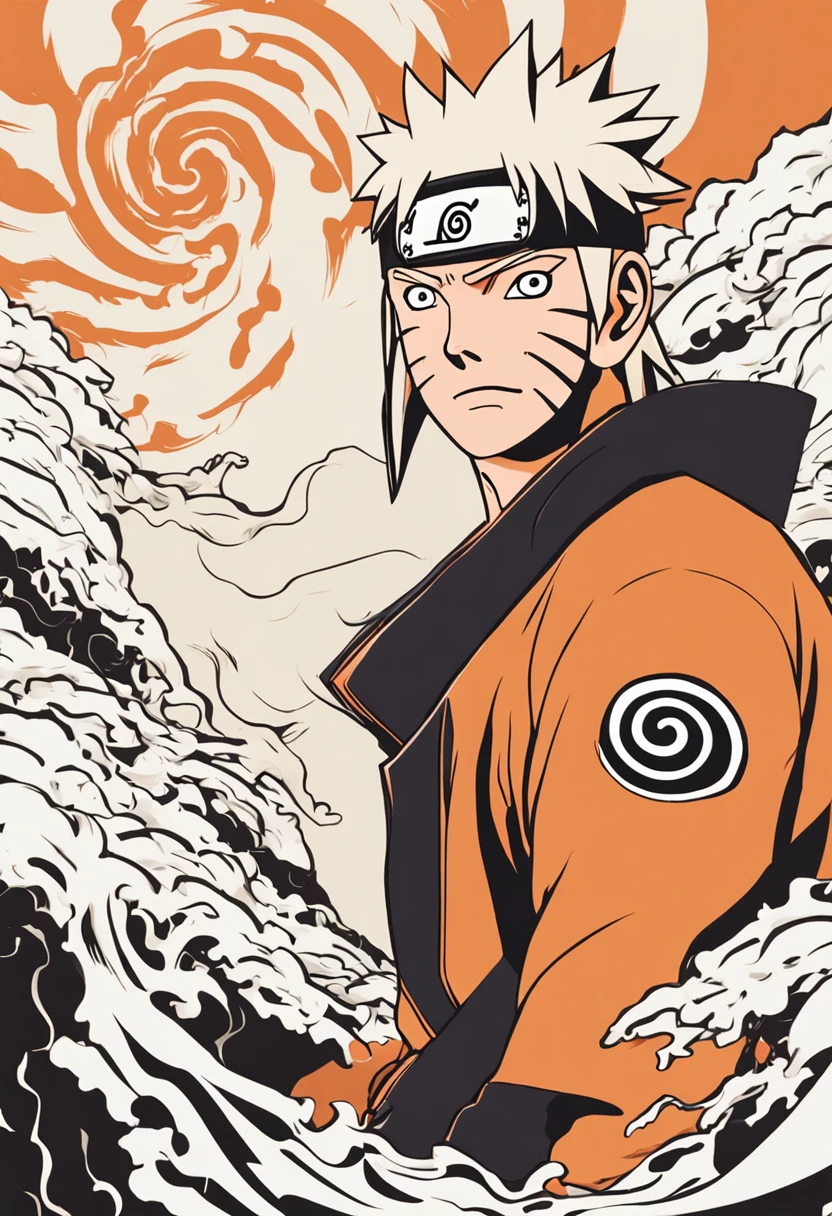 "Create a breathtaking movie poster inspired by Masashi Kishimoto's Naruto, showcasing the legendary Naruto Uzumaki in all his glory."