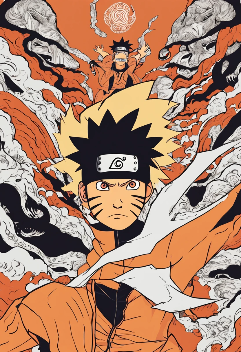 "Create a breathtaking movie poster inspired by Masashi Kishimoto's Naruto, showcasing the legendary Naruto Uzumaki in all his glory."