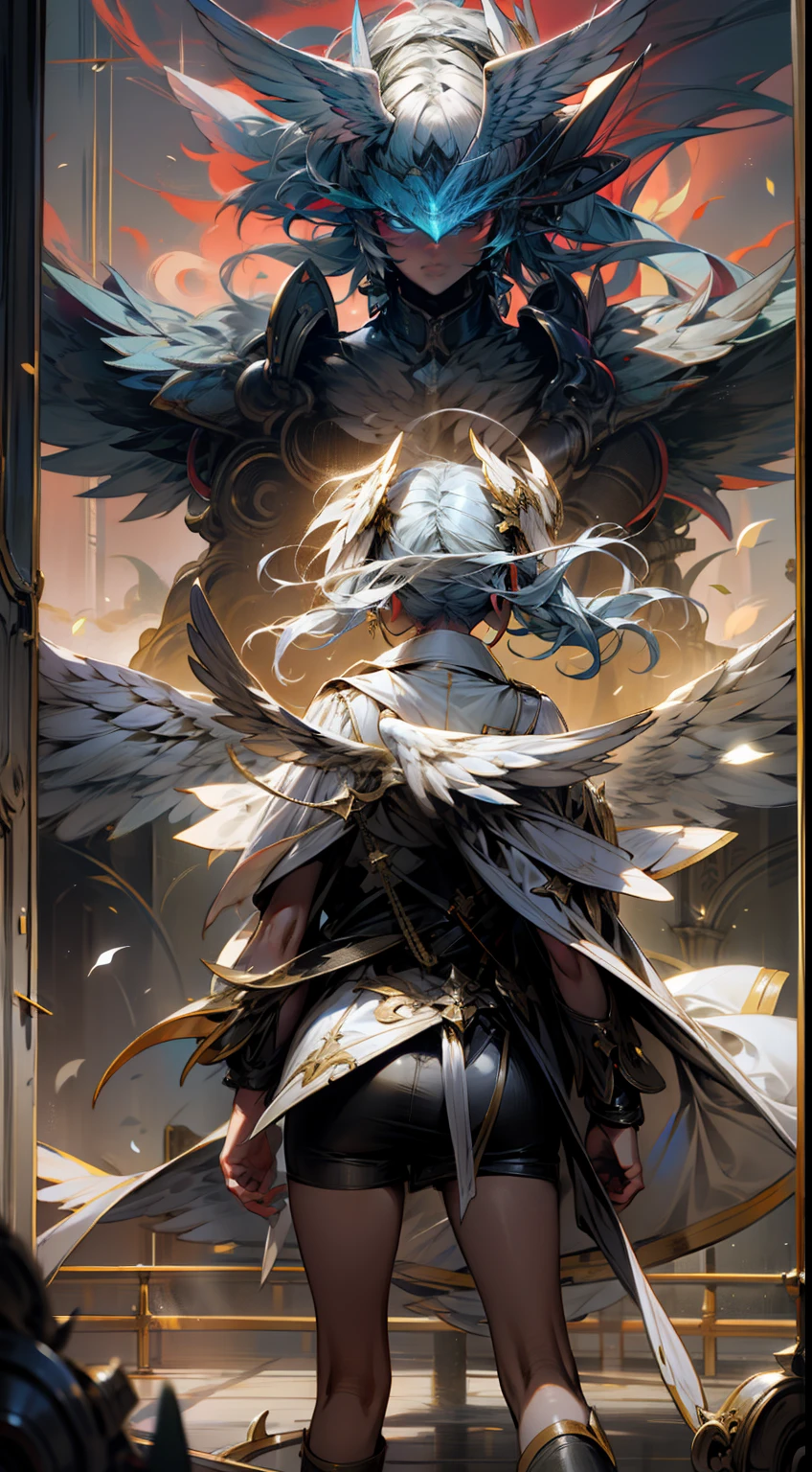 Angel wing rear view
