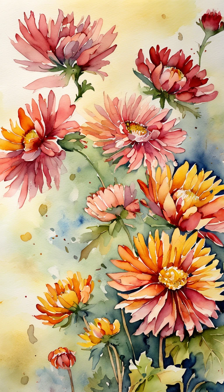 chrysanthemums,autumnal,idyllic,Faraway view