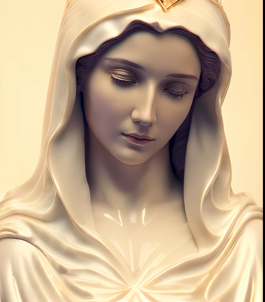 (((Saint Virgin Mary. 19 years olinetic style))) ((( Con una cara seria y piadosa. Con una mirada dulce y tierna))) (obra maestra, calidad superior, mejor calidad, arte oficial, beautiful and aesthetic: 1.2), (1girl), extremadamente detallado, (Arte fractal: 1.3), colorido, highest detailed, Cara perfecta, parte superior del cuerpo, HDR, (orando: 1.3), (golden lines of white coat: 1.2), galaxia, (rayas de luz), eye-catching visuals, (dynamic stripes, senderos luminosos: 1.2), colores vibrantes,