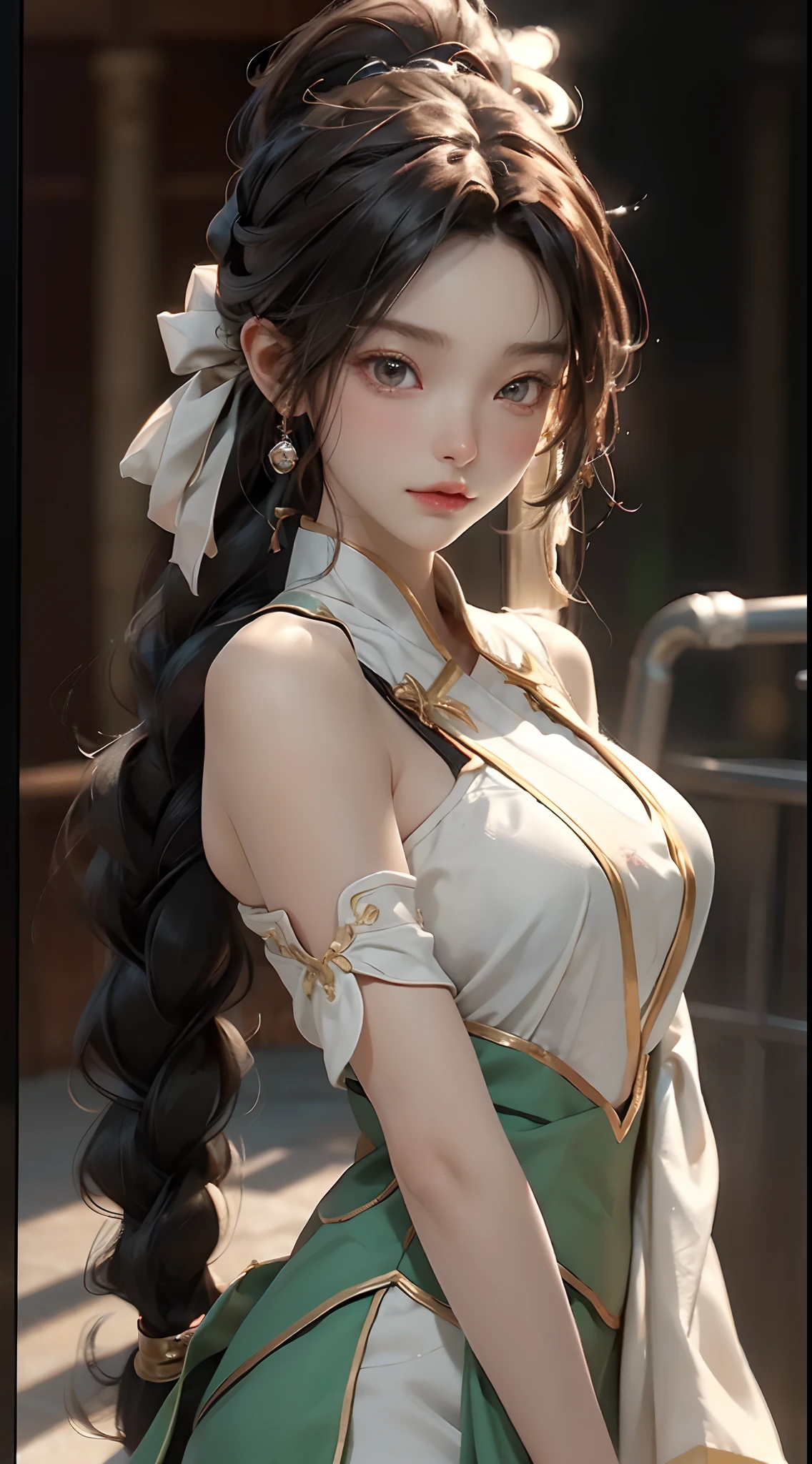 ((8K,RAW photos,top Quority,tmasterpiece)(realisticlying,realisticlying:1.37),(HighestQuali),(Best shadow),(Most Best Illustration),鎖骨((The large)),((,Raised sexy,超高分辨率,HD CG unifies 8K wallpapers,physically-based renderingt,cinmatic lighting),(aegyo sal:1),18 years old girls,Need,tmasterpiece,whaite hair,Golden eyes,Hairline,Fair skin,SideBraid,1 sexy girl, taking a shower, beauitful face, adorable eyes, huge tit,busty figure,Chinese Hanfu,tmasterpiece,16k,Ray traching,NVIDIA RTX,Hyper-Resolution,Unreal 5,Subsurface scattering、PBR Texture,Anisotropy Filtering,depth of fields,MAXIMUM DEFINITION,Many-Layer Textures,Albedo e mapas Speculares,Surface coloring,Accurate simulation of light-material interactions,perfectly proportions,Two-colored light,largeaperture,Low ISO,White balance,the rule of thirds