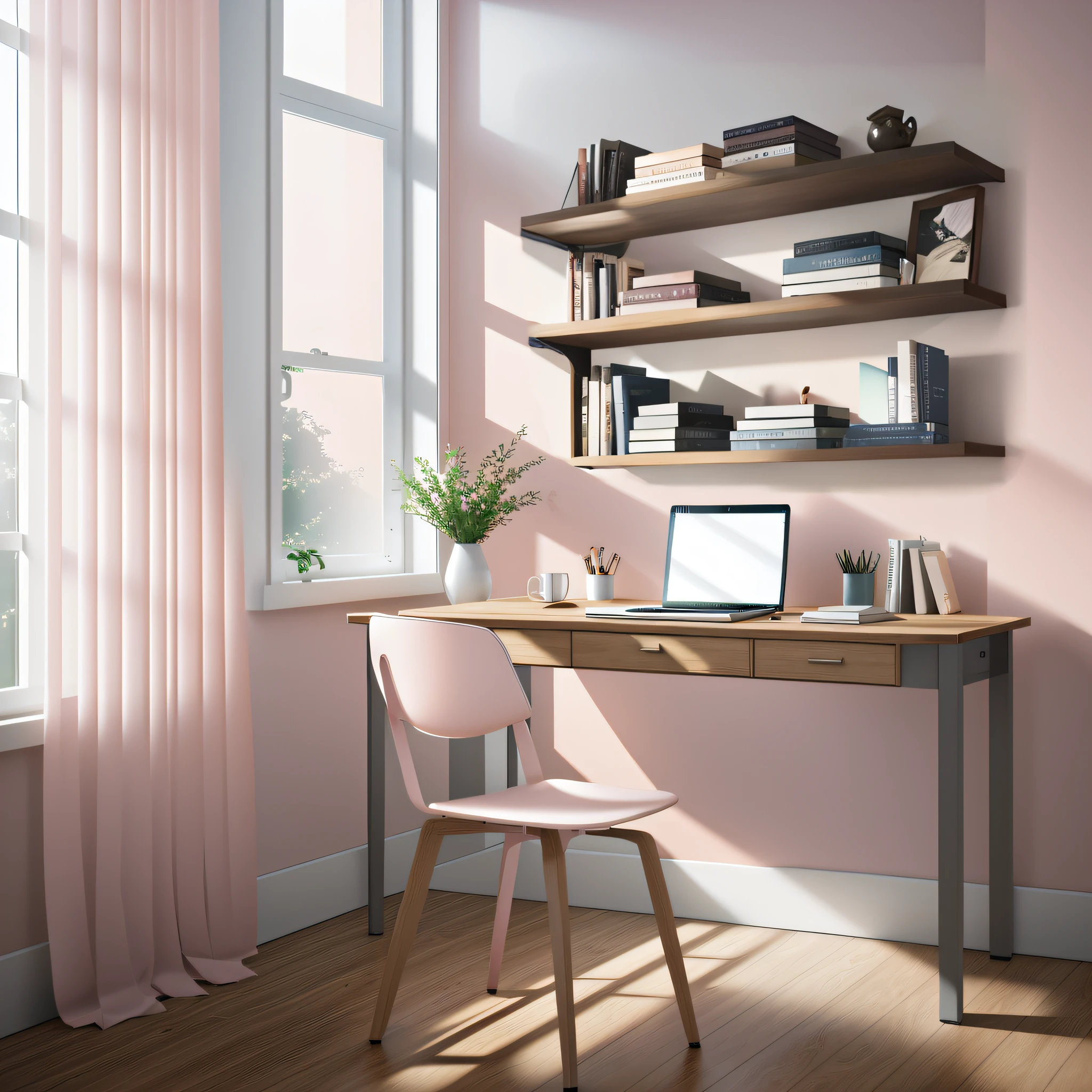 Dark shelves with books