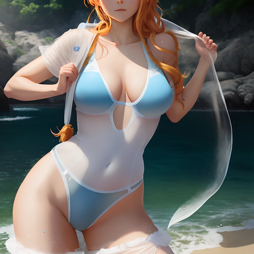 One piece,nami,transparent underwear