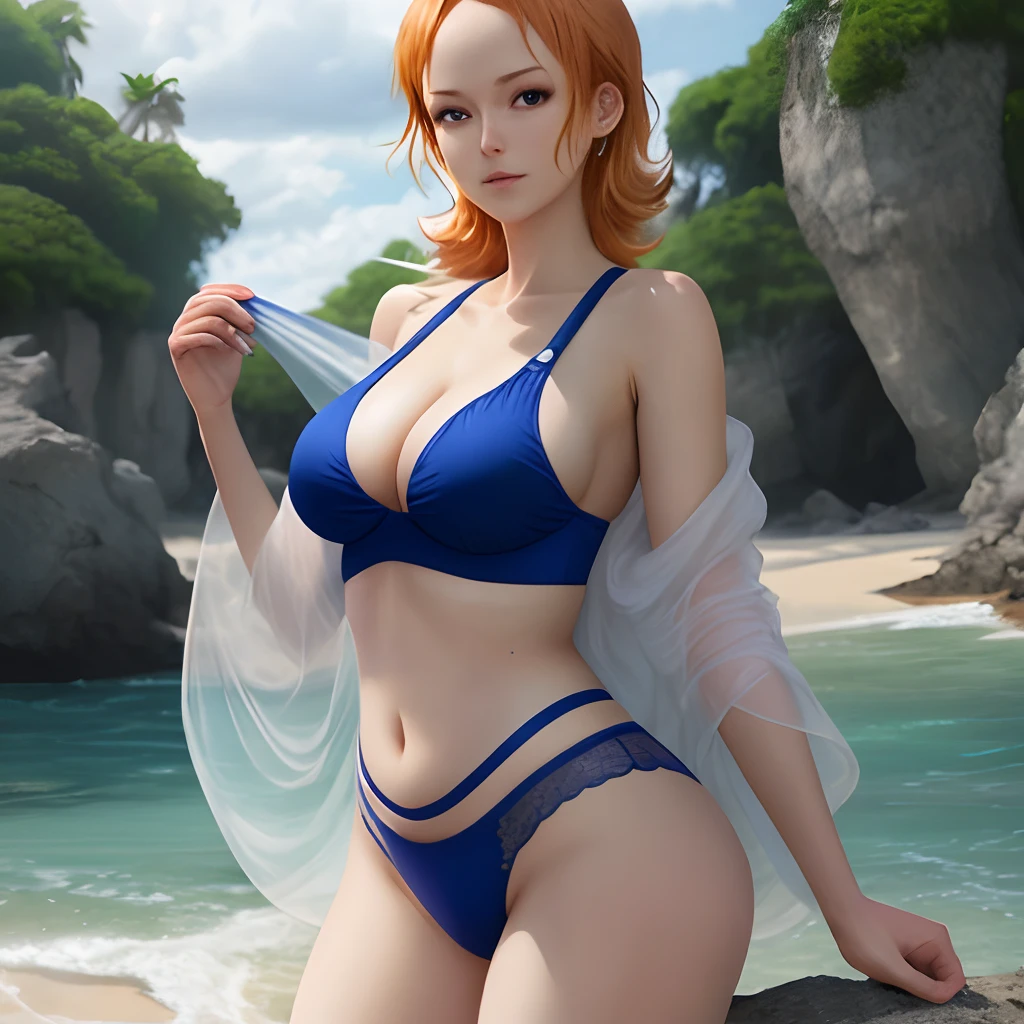 One piece,nami,transparent underwear