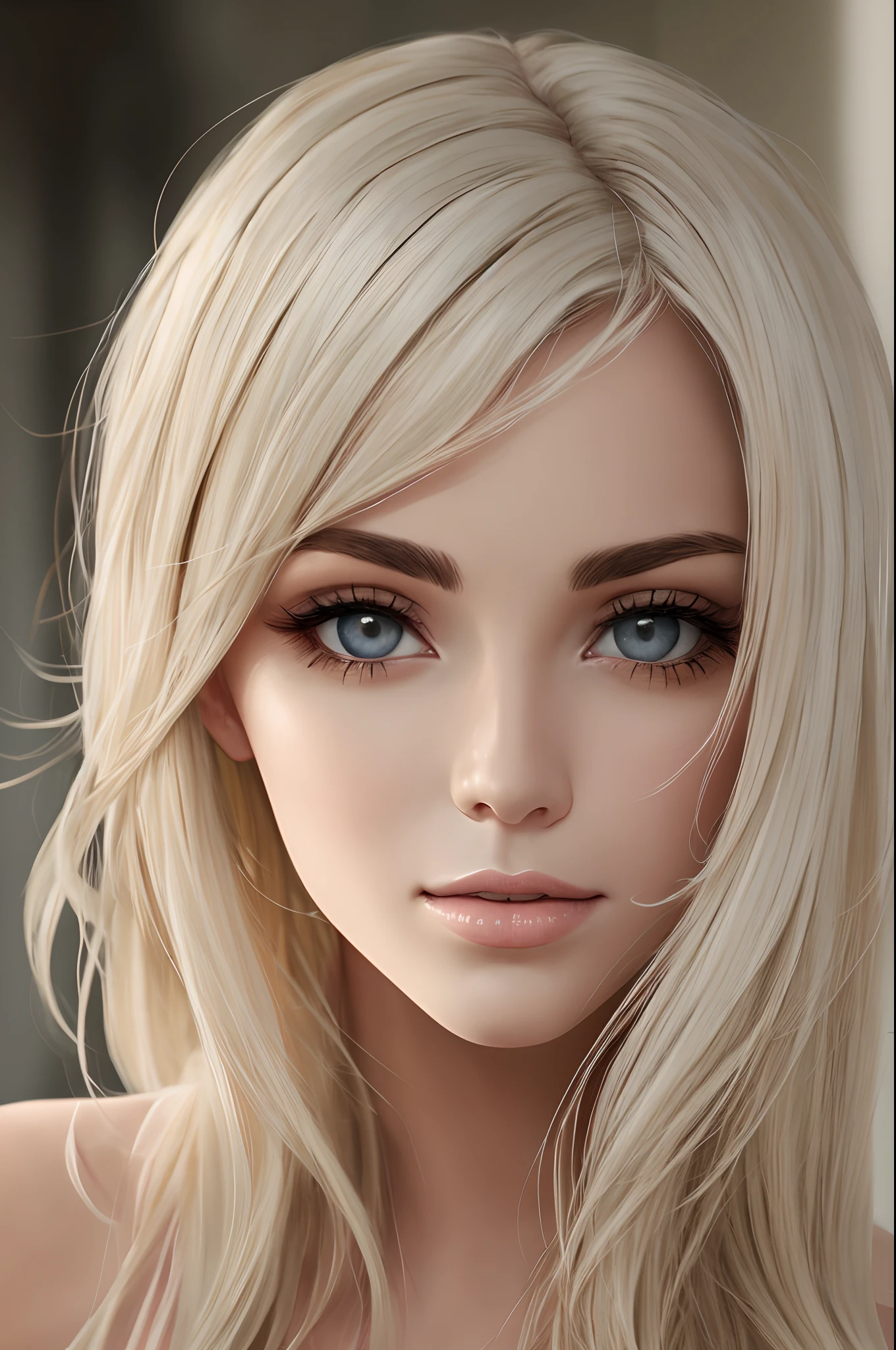 white blonde woman with pretty face --auto --s2