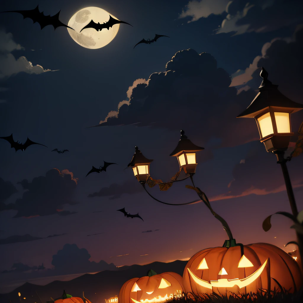 background, wallpaper, fairies, halloween, dark, night, clouds
