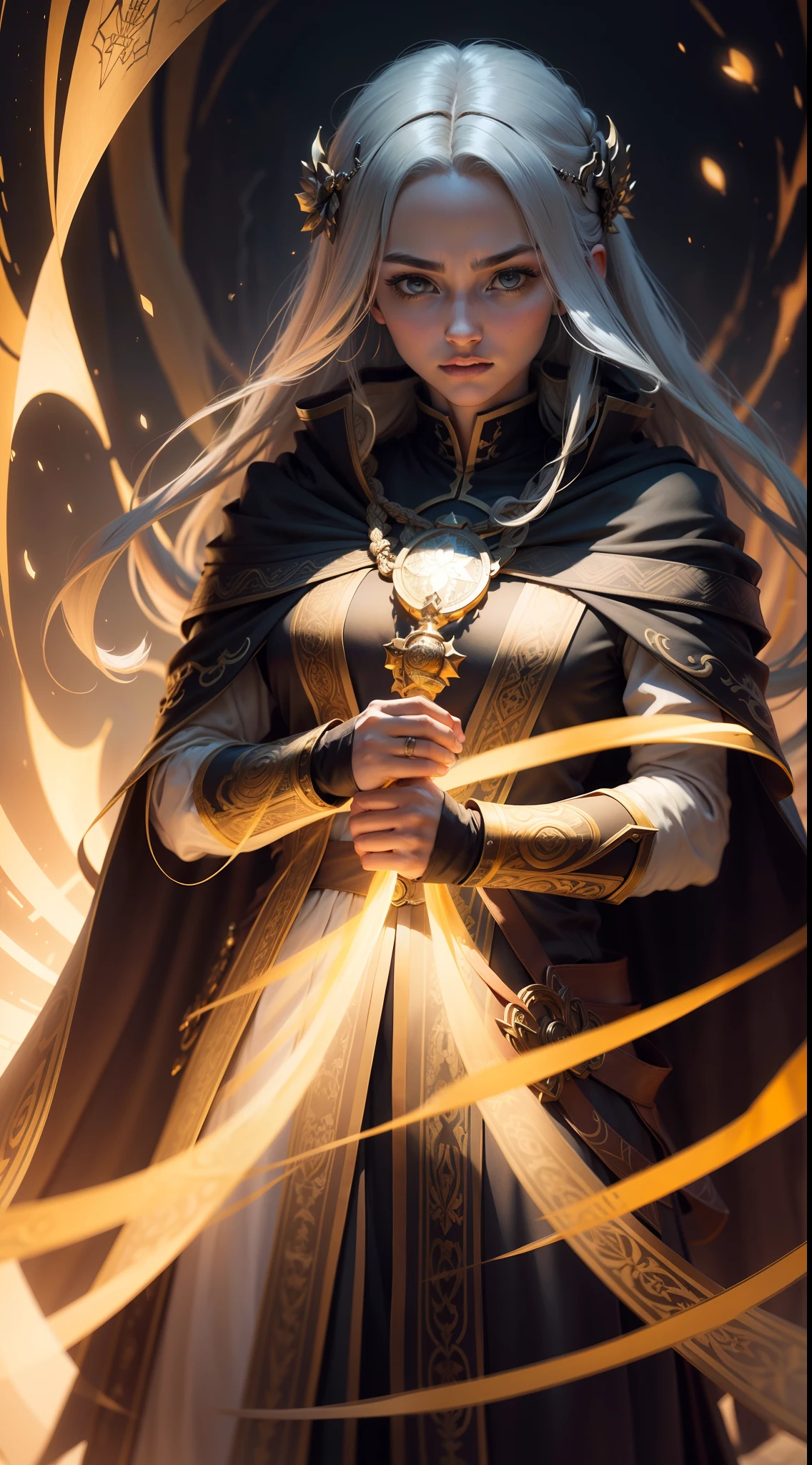 NFT 4 - "Encoded Infinite Sage":
Craft an NFT portraying a scholarly superhero shrouded in an air of mystery, with interwoven shades of yellow and black. Meticulous details should be incorporated into their attire and accessories, conveying the notion that they decipher cosmic codes. The image should evoke the sense that the hero can unlock the universe's deepest secrets through an unwavering quest for knowledge.