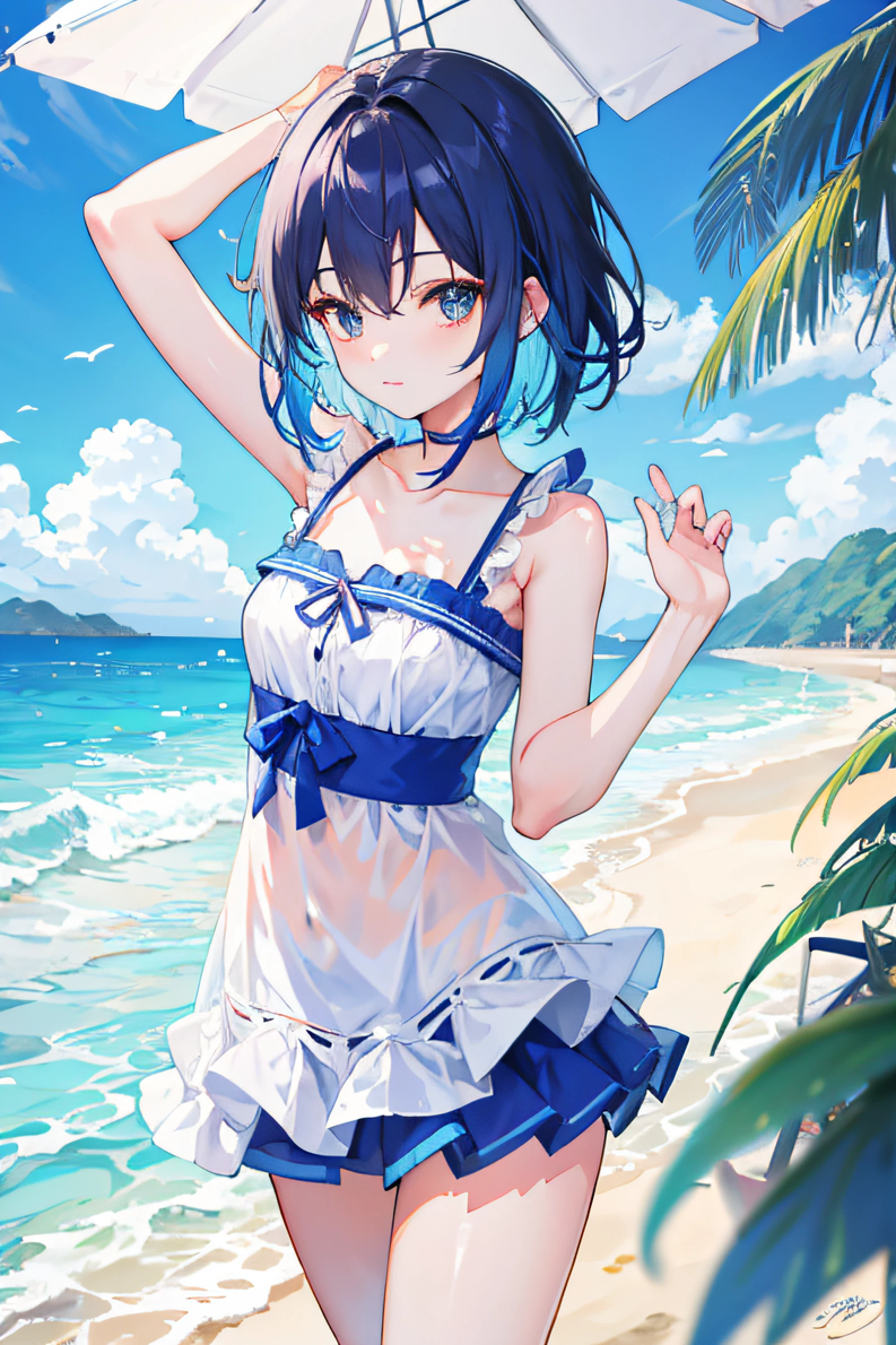 beachside,夏天,blue-sky,baiyun,freshen,vibrancy,swell sea,shoreline,k hd,1080p,