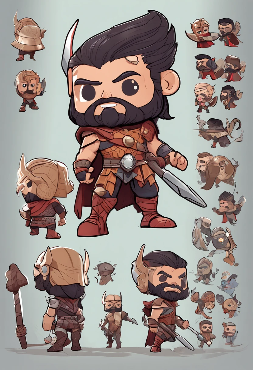 a cartoon thor with a hammer and a cape on, chibi, wojtek fus, as a funko pop!, thor, high detail iconic character, inspired by Johannes Helgeson, epic digital art illustration, as a full body funko pop!, god of thunder, trending on artstationhq, cg art, by Johannes Helgeson, funko pop, funko, trending on artstation hq --ar 2:3