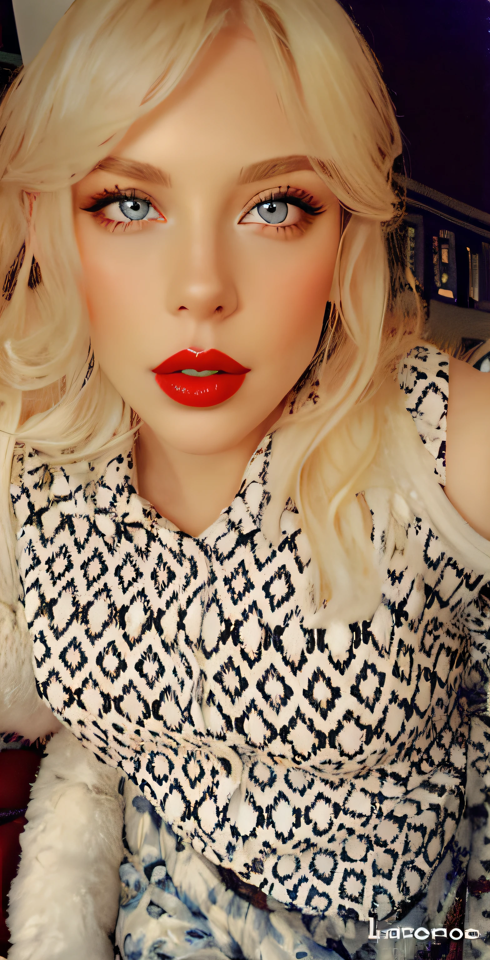 blonde woman with blue eyes and red lips posing for a photo, thick red lips, red lips, Photo de profil, Image de profil, pale red lips, sexy red lips, luscious red lips, small and thick red lips, Red labia majora, very full lips, light red lips, full lips, with spaced and stunning lips, Both have red lips