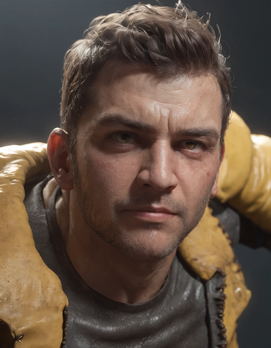 (Professional 3D rendering:1.3) de (Realistic:1.3) Foto de arte mais bonita do mundo, Pikachu with the appearance of soft and bright male heroes, ((Epic hero fantasy muscle rough man wet hero  look spiky hair short beard and  expression in dynamic pose, fantastic location, majestoso ambiente desordenado)), corpo inteiro 8k unidade render, action shot, poros da pele, very dark lighting, sombreamento pesado, circunstanciado, Rosto detalhado, (vibrante, fotogrdeia realista, Realistic, Dramatic, Escuro, foco nítido, 8k), (Old leather clothes damaged by bad weather:1.4), ((((Use peles)))), (intrincado:1.4), decadente, (altamente detalhado:1.4), pintura digital, rendering by octane, art stations, Conceito-Arte, liso, foco nítido, illustration, germe da arte, (Loish:0.23), Wlop Ilya Kuvshinov, e Greg Rutkowski e Alphonse Mucha Gracias, (global ilumination, studiolight, Light Volumetric), chuva forte, floating particles, patife, fantasia, Onze, corpo inteiroesbian, ((Fundo escuro e antigo da cidade:1.3)),CGSesociedade,art stations