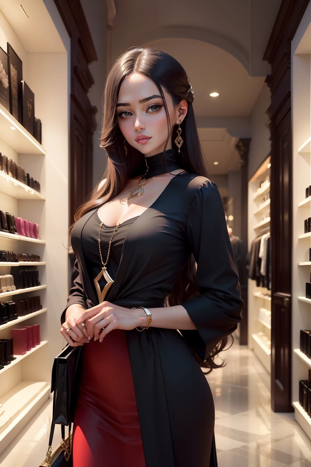 "Por favor, create a visually stunning and sophisticated image for the landing page of the store 'ELIXIR Cosmetics, Apparel & Luxury Goods'. The image should capture the essence of luxury and elegance. You can incorporate elements such as cosmetics, exquisite garments and accessories.
Make sure the image conveys the sense of exclusivity and sophistication that customers would expect from a luxury goods store. Use a color palette that evokes elegance and highlights key elements that represent the wide range of products offered by the store, from high-end cosmetics to uniquely designed clothing and accessories.
The goal is to create a visual appeal that reflects the quality and style of the brand."