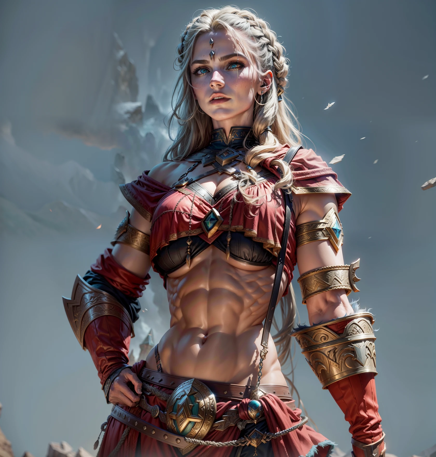 Asgard,valkyrie,Senhora Cavaleiro,Anatomia correta,epic fantasy digital art,tmasterpiece,8k,high-definition resolution,desenho detalhado,Qulidade Superior,, Epic composition,