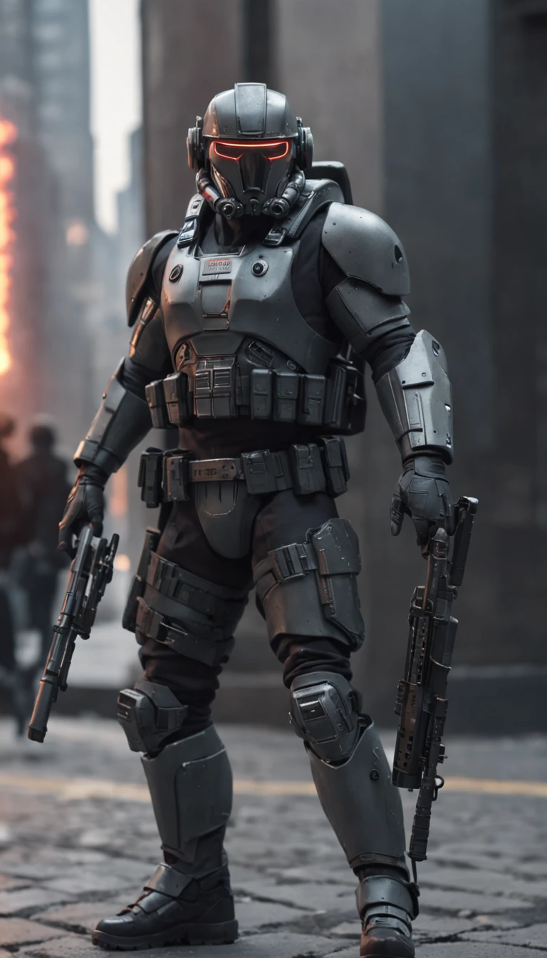 Mola a 25 mm, Kinofilm, Injektion, Obere Vorderansicht der Karosserie, zentriert, CGI premiado, Perfekter Winkel, {(Cyberpunk Advance Soldier:1.4), (Detaillierte, fortschrittliche Bewaffnung), Gussgrill + Arm, (Aktions-Pose), Detaillierter, fortschrittlicher Helm}, (Detailed dystopian dystopian gothic dystopian background Destroyed city:0.7), Dominierend, sicher, (detailliert, ultra detailliert:0.7, Thinner details, kompliziert), Lebendige Farbe, fotorealistisch, Episches Filmplakat, (Epische Proportionen, Epische Komposition, Epische Science-Fiction, Epische Fantasy), 3D-Renderings, RTX, Oktan-Rendering, fotorealistisch, Hyperrealistisch, Volumetrische Beleuchtung, Neon-Reflexion, Reflexion, raytracing, Globale Beleuchtung, depth of fields, weicher Schatten, Neon-Leuchten, Auf ArtStation im Trend, Festplatte, Festplatte, 64 Tausend, 128 Tausend, Professionelle Arbeit, Master-Teil, Greg Rutowski,