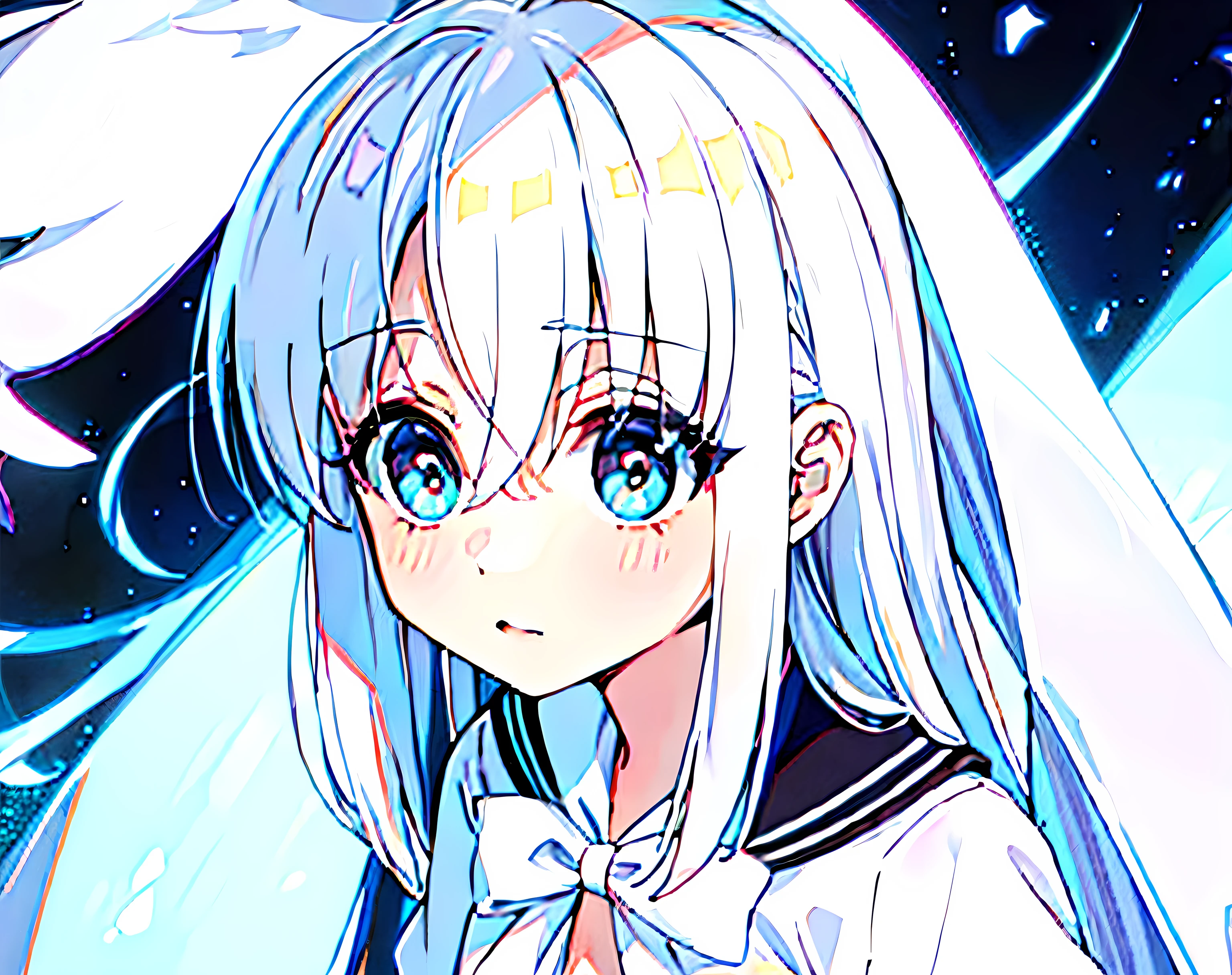 White-haired girl