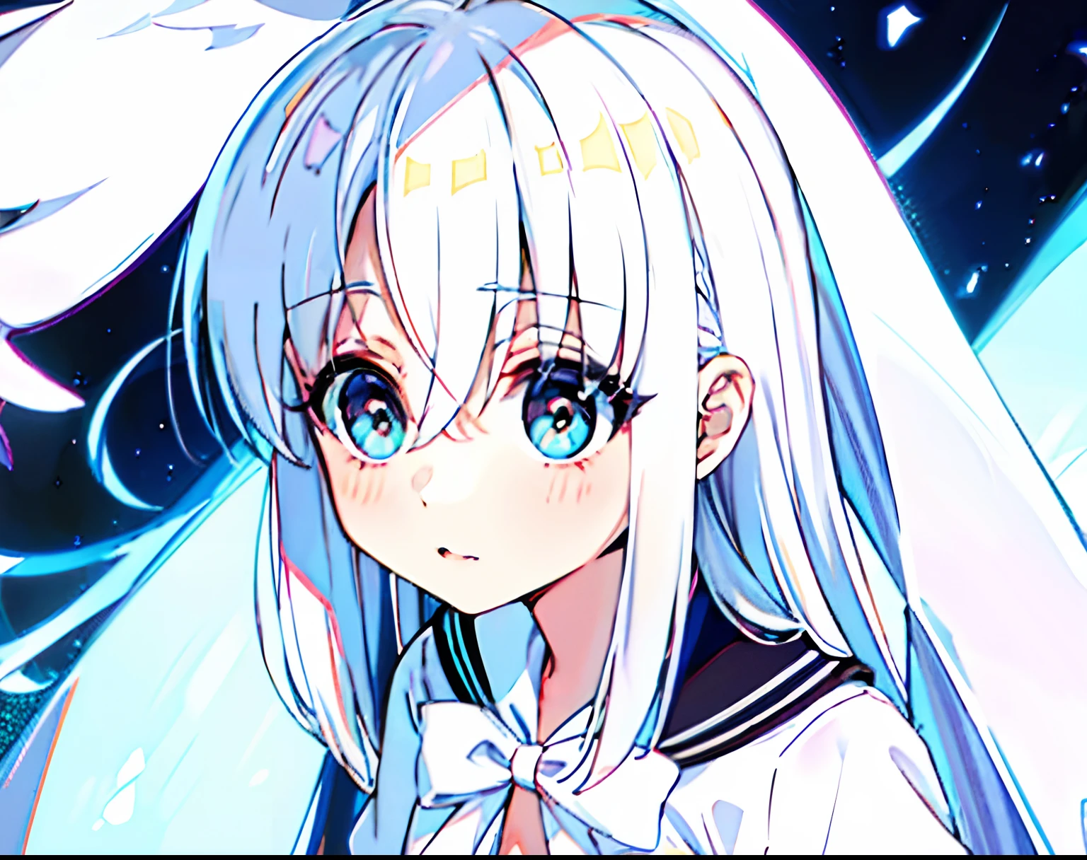 White-haired girl
