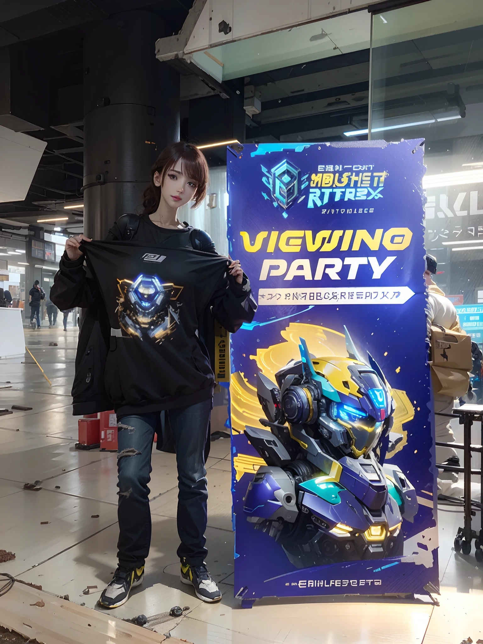 ((Best quality)), ((masterpiece)), (highly detailed:1.3), 3D,Shitu-mecha, beautiful cyberpunk women with her mecha in the ruins of city from a forgoten war, ancient technology,HDR (High Dynamic Range),Ray Tracing,NVIDIA RTX,Super-Resolution,Unreal 5,Subsurface scattering,PBR Texturing,Post-processing,Anisotropic Filtering,Depth-of-field,Maximum clarity and sharpness,Multi-layered textures,Albedo and Specular maps,Surface shading,Accurate simulation of light-material interaction,Perfect proportions,Octane Render,Two-tone lighting,Low ISO,White balance,Rule of thirds,Wide aperature,8K RAW,Efficient Sub-Pixel,sub-pixel convolution,luminescent particles,light scattering,Tyndall effect