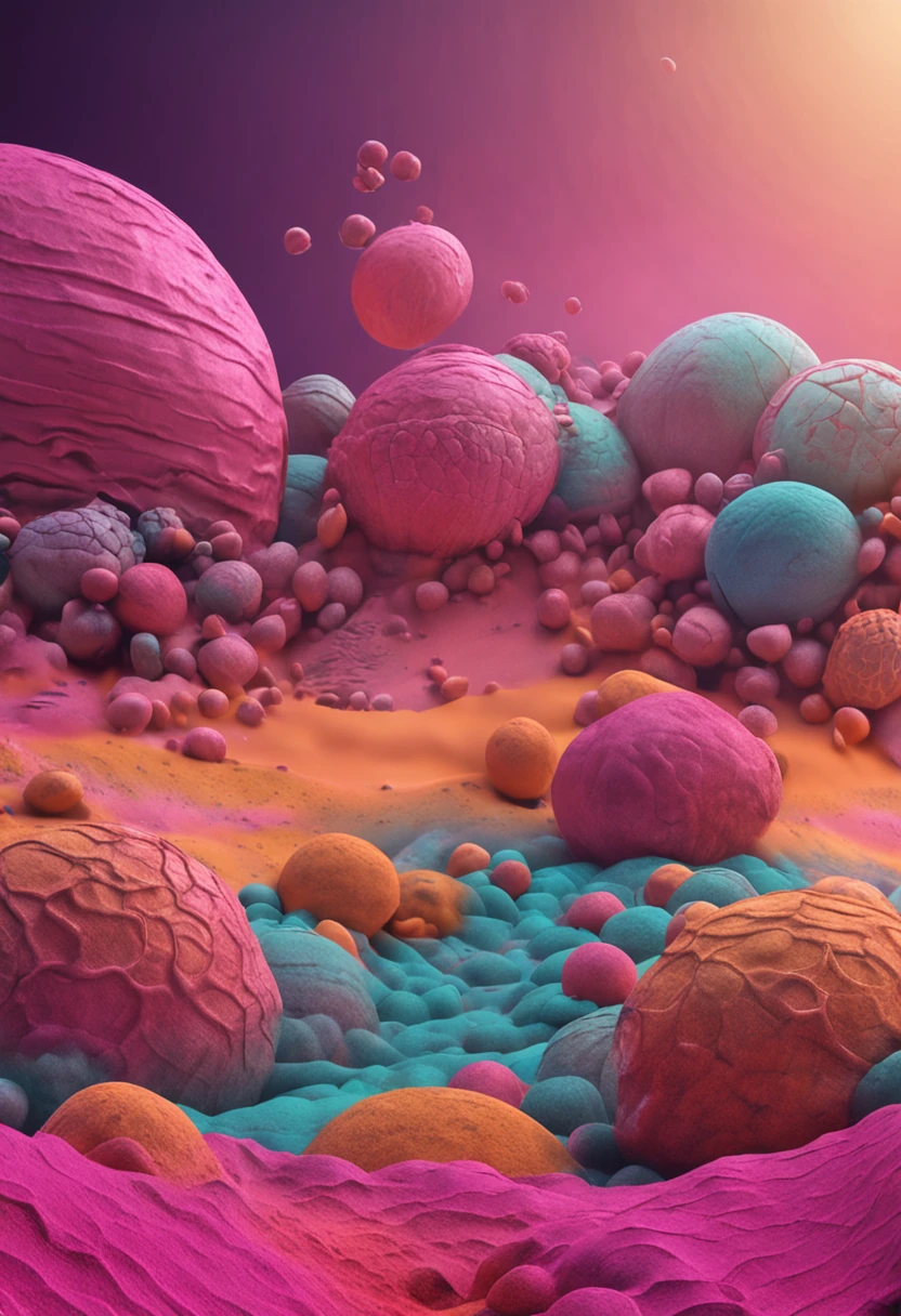 crie uma imagem de terapias holisticas com bolas de oxigenio