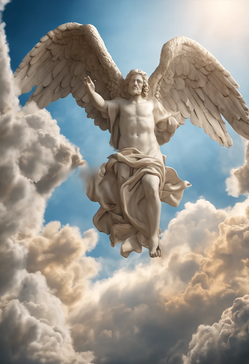 create a realistic picture where an older man is raptured into heaven meeting angels and the throne of God. a imagem precisa refletir a passagem da biblia onde Paulo descreve o seu arrebatamento.