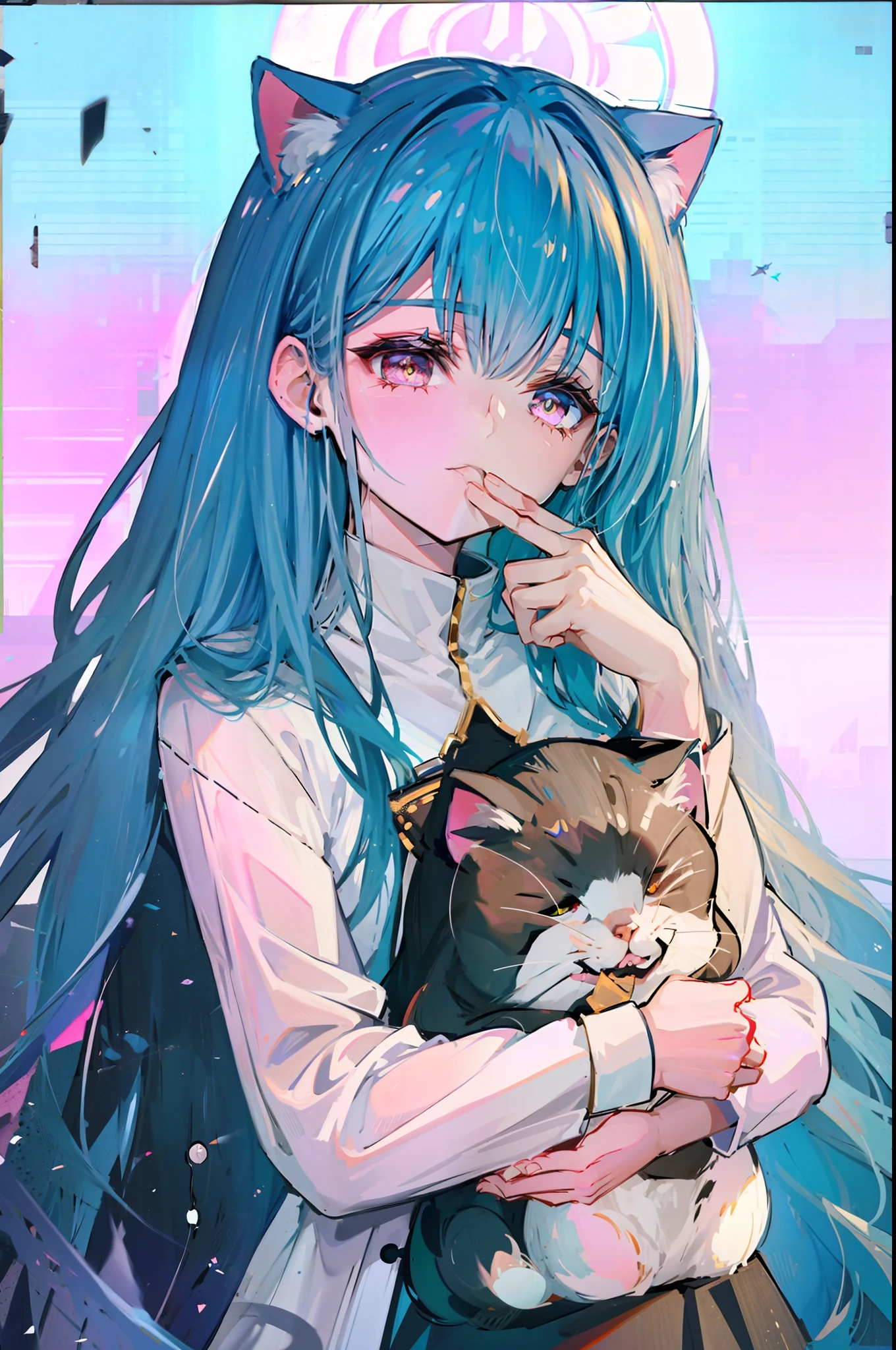 Turn off the cat's ears、Change the background