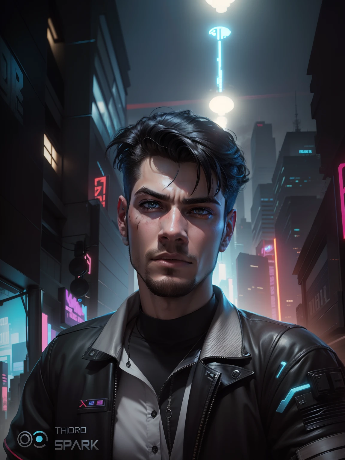 Change background cyberpunk hansome boy,ultra realistic,realistic face,8k,business men dress