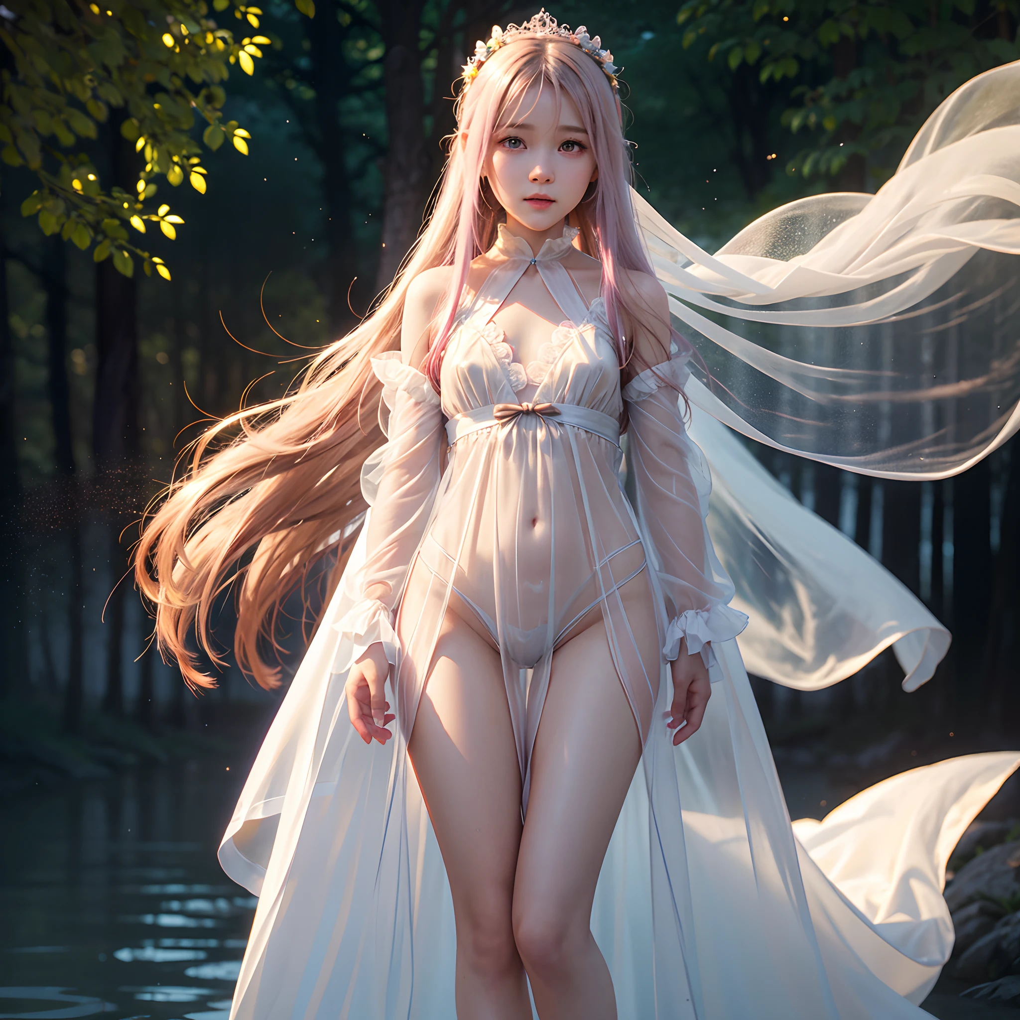 ((((NSFW STILL SHOW))))、(tiny Glamour girls:1.47)、{(from side)|(from back)|(from below:1.2)}、{(Standing Full Body:1.2)|Wide Shot}、{(Floating hair:1.2)|(Strong wind)}、zydG、8K best quality、((Masterpiece:1.2、Hyper-Realism:1.37))、((Detailed KAWAII Face、Detailed Oily Porcelain skin textures、Extremely Detailed))、brilliant Shining Perfect eyes、Smooth shading、{bokeH|clear focused}、Soft Lighting with many Follow lights、(((David Hamilton:1.37)))、(Transparent celestial robe:1.37)、{Flowers|Flower wreath|Princess Tiara|Dark Red Leather High Collar|ssmile|perplexed|seductiv|Different types of hair colors}、{(Light Particles:1.2)|(Lens Flare)|(Luminescent Particles:0.6)|Forest Lakeside}、