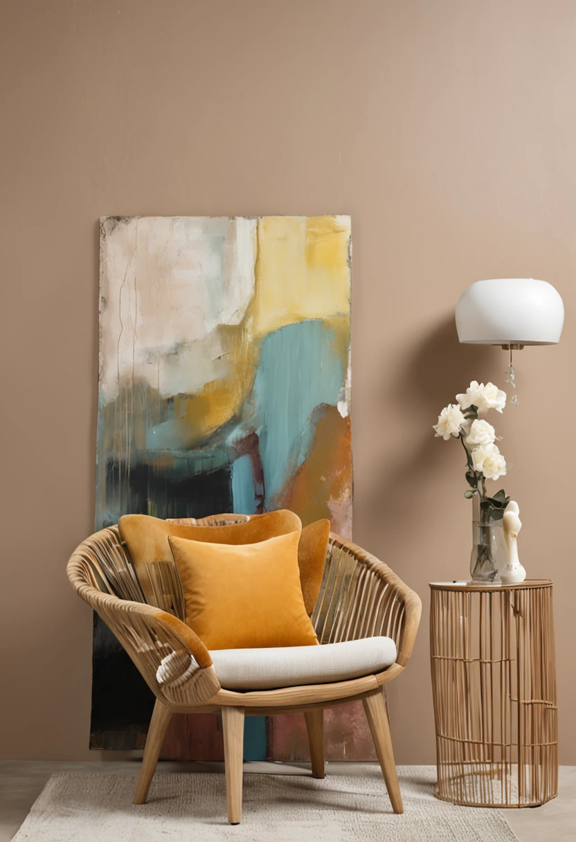 Uma cadeira de concha moderna com um, organic silhouette, com curvas e linhas suaves.