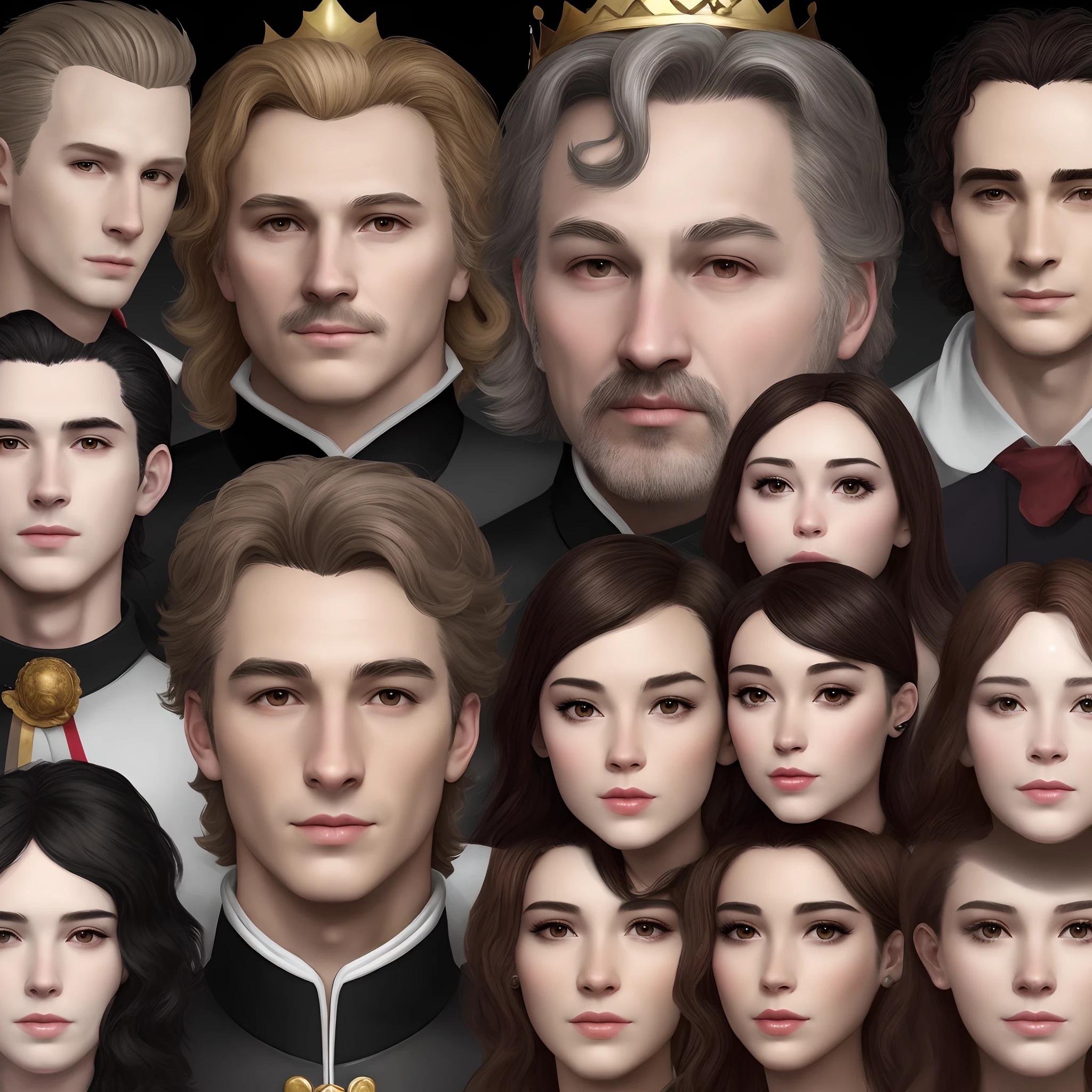 Create me a white person with 76 who looks like King Charles