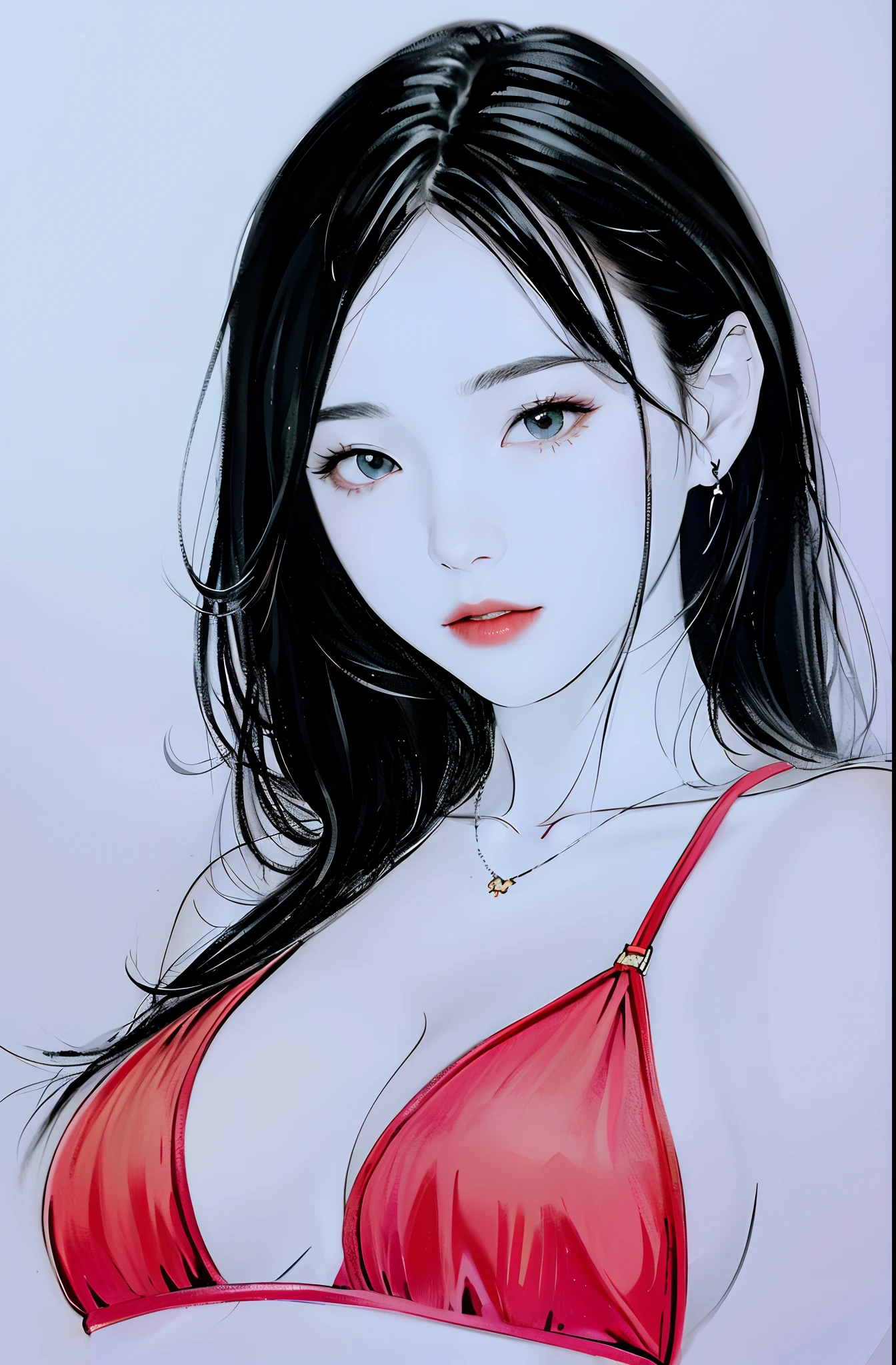 (masterpiece, best quality, 1girl, solo, intricate details, chromatic aberration), realistic, ((medium breath)),long hair, pink hair, red head ornament, pink highlights, hair over one eye,purple eyes, earrings, sharp eyes, choker, neon shirt, open jacket, crop top, (symmetry eyes),(perfect symmetrical body),against wall, brick wall, graffiti, dim lighting, alley ,look at viewer