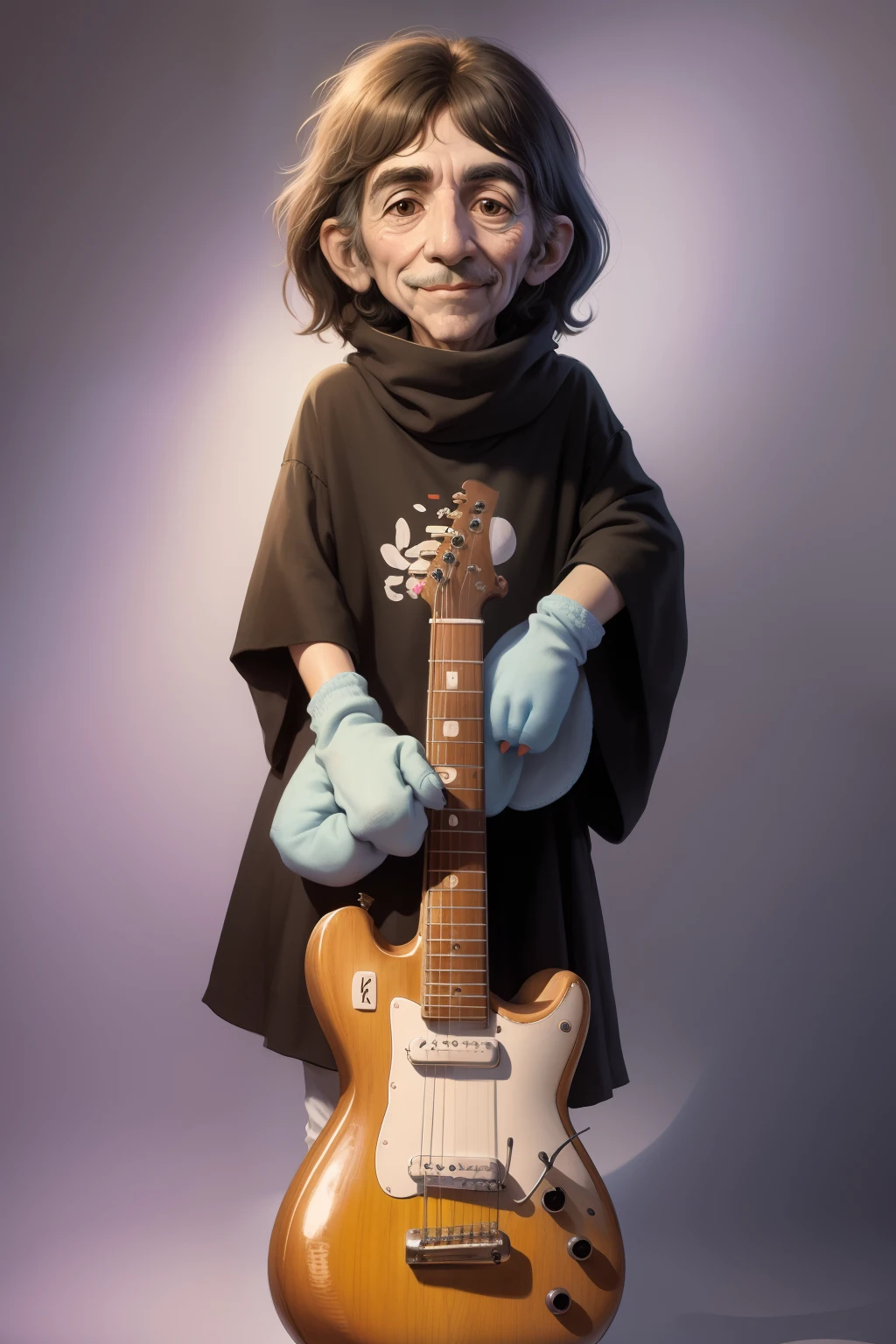 George Harrison, As a sock puppet,concept art, 4k