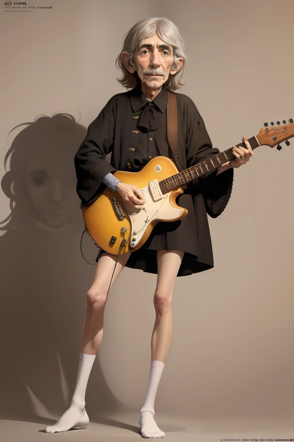 George Harrison, As a sock puppet,concept art, 4k